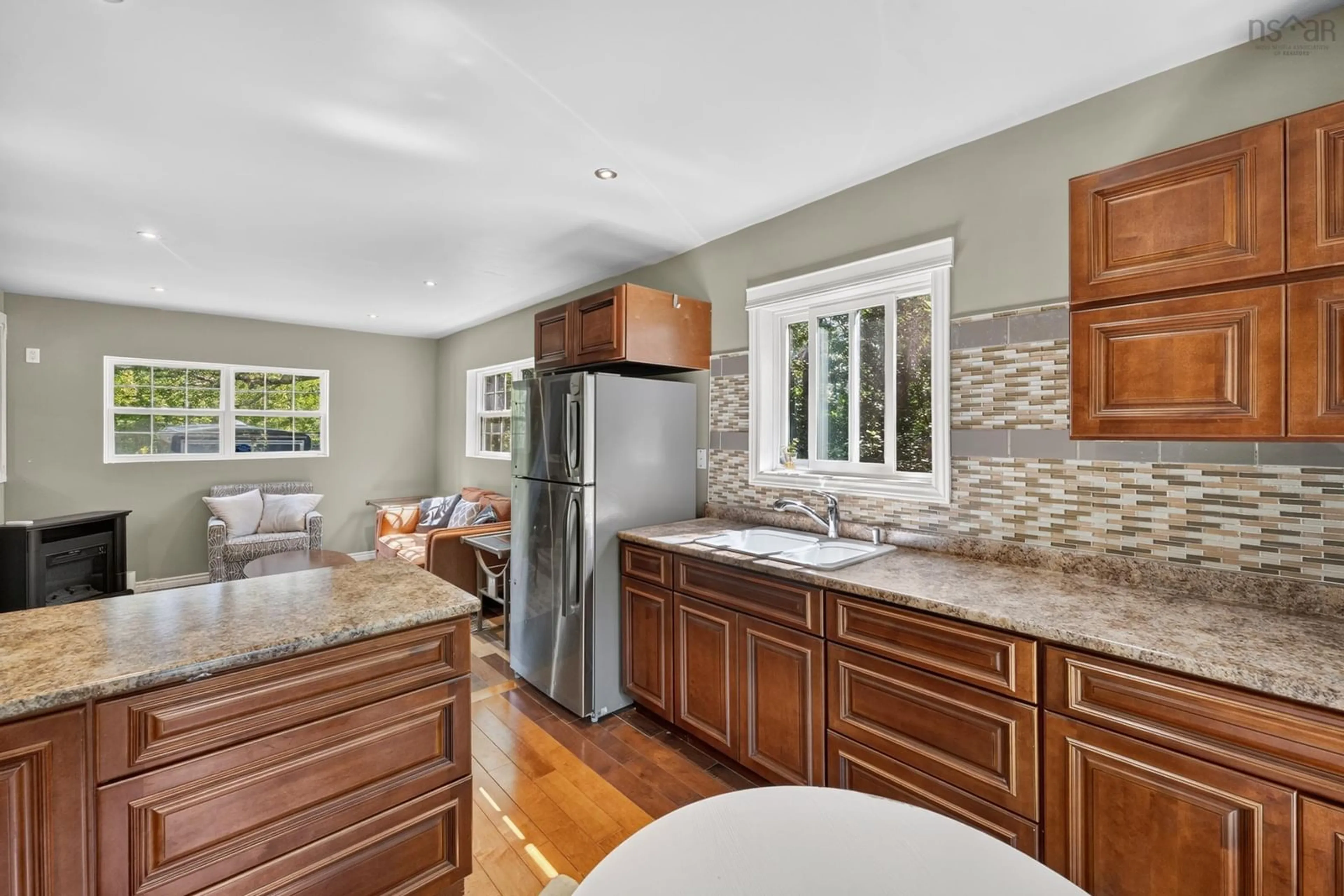 Open concept kitchen, ceramic/tile floor for 938 Weymouth Falls Road, Weymouth Falls Nova Scotia B0W 3T0