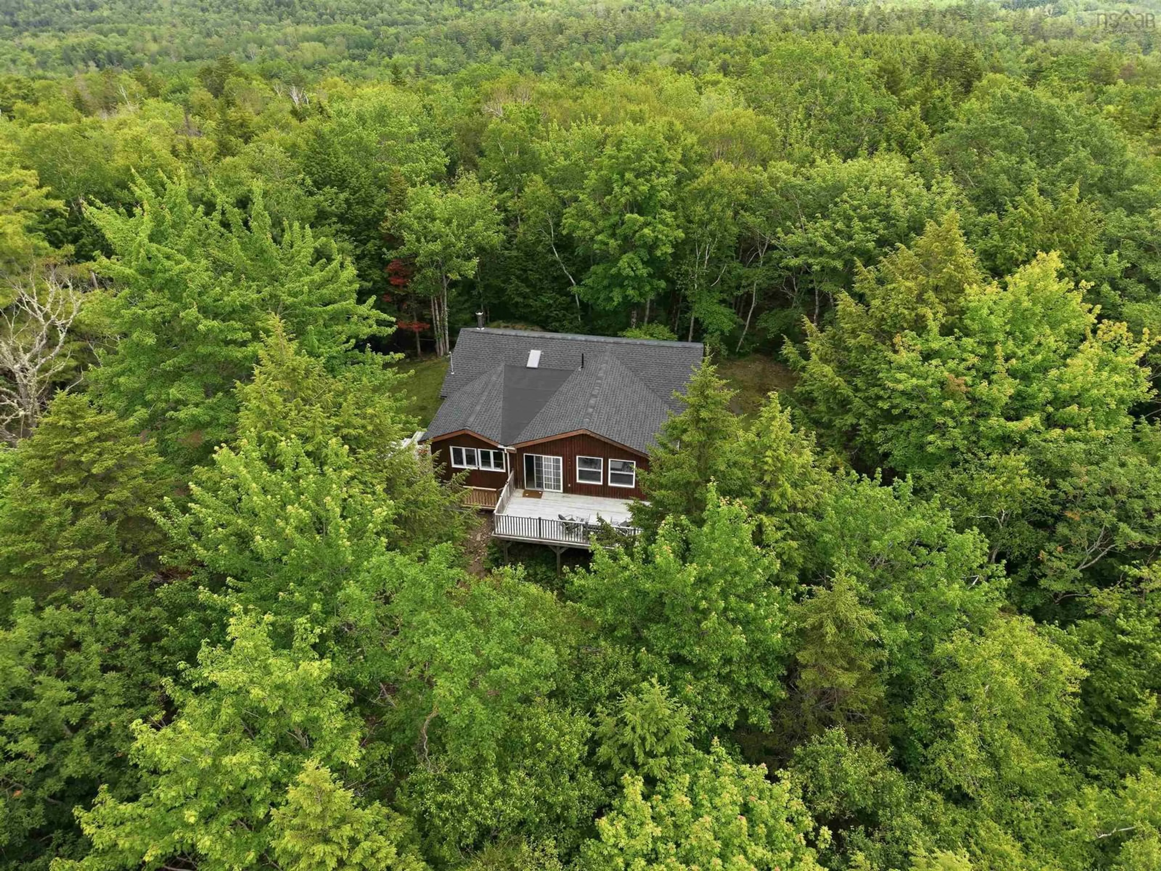 A pic from outside/outdoor area/front of a property/back of a property/a pic from drone, forest/trees view for 95 White Tail Pass, Vaughan Nova Scotia B0N 2T0