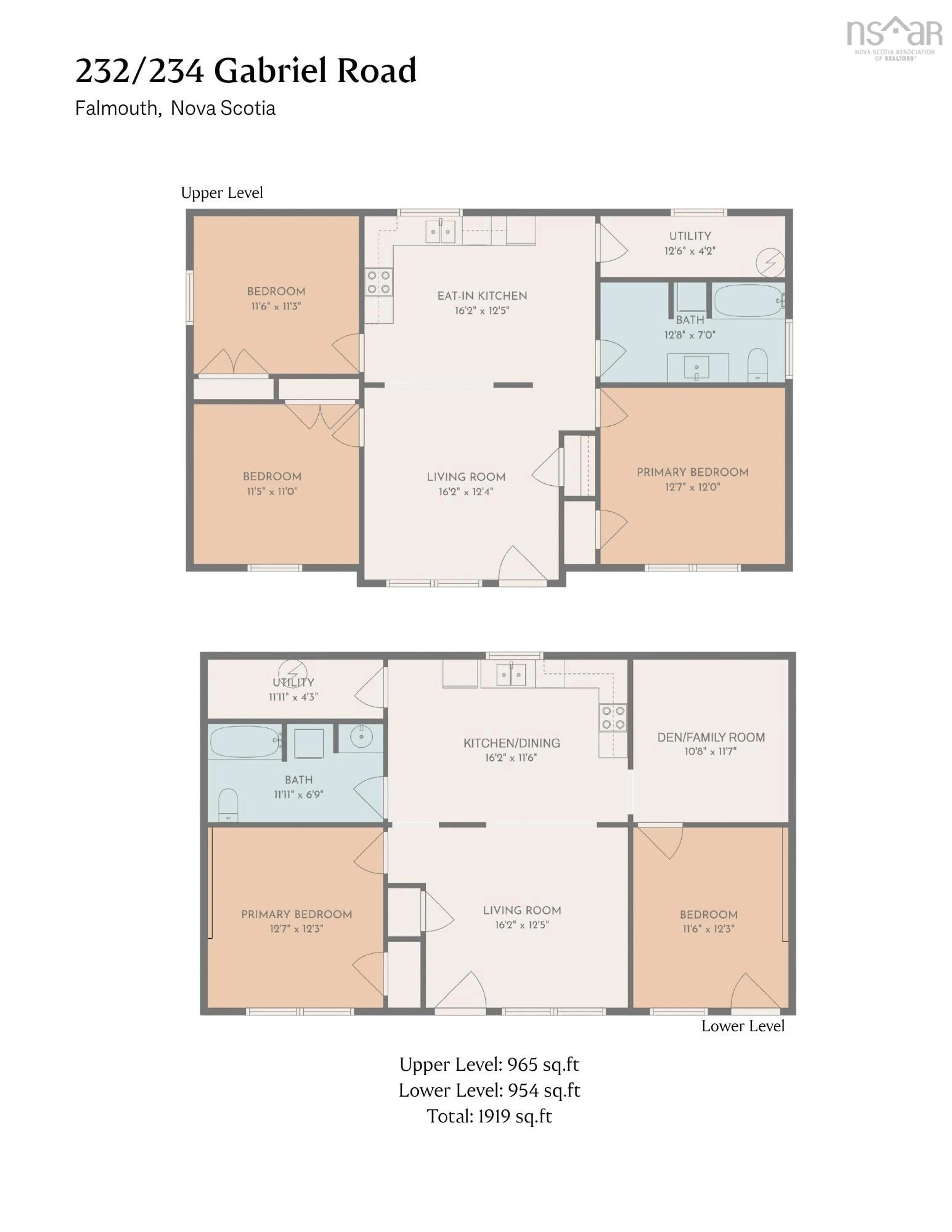 Floor plan for 224-238 Gabriel Rd, Falmouth Nova Scotia B0N 2T0