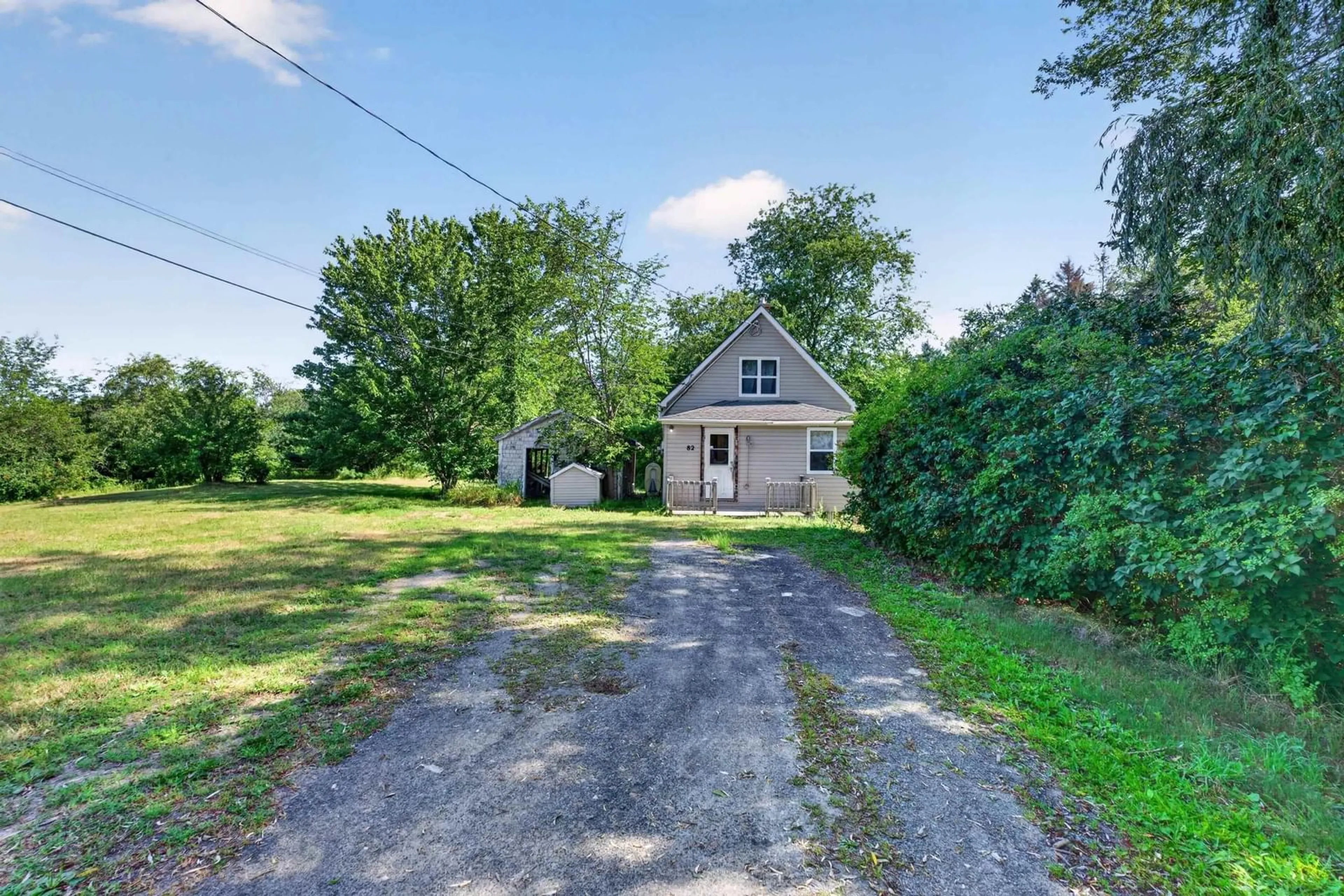 A pic from outside/outdoor area/front of a property/back of a property/a pic from drone, street for 82 Cemetery Rd, Hants County Nova Scotia B0N 2E0