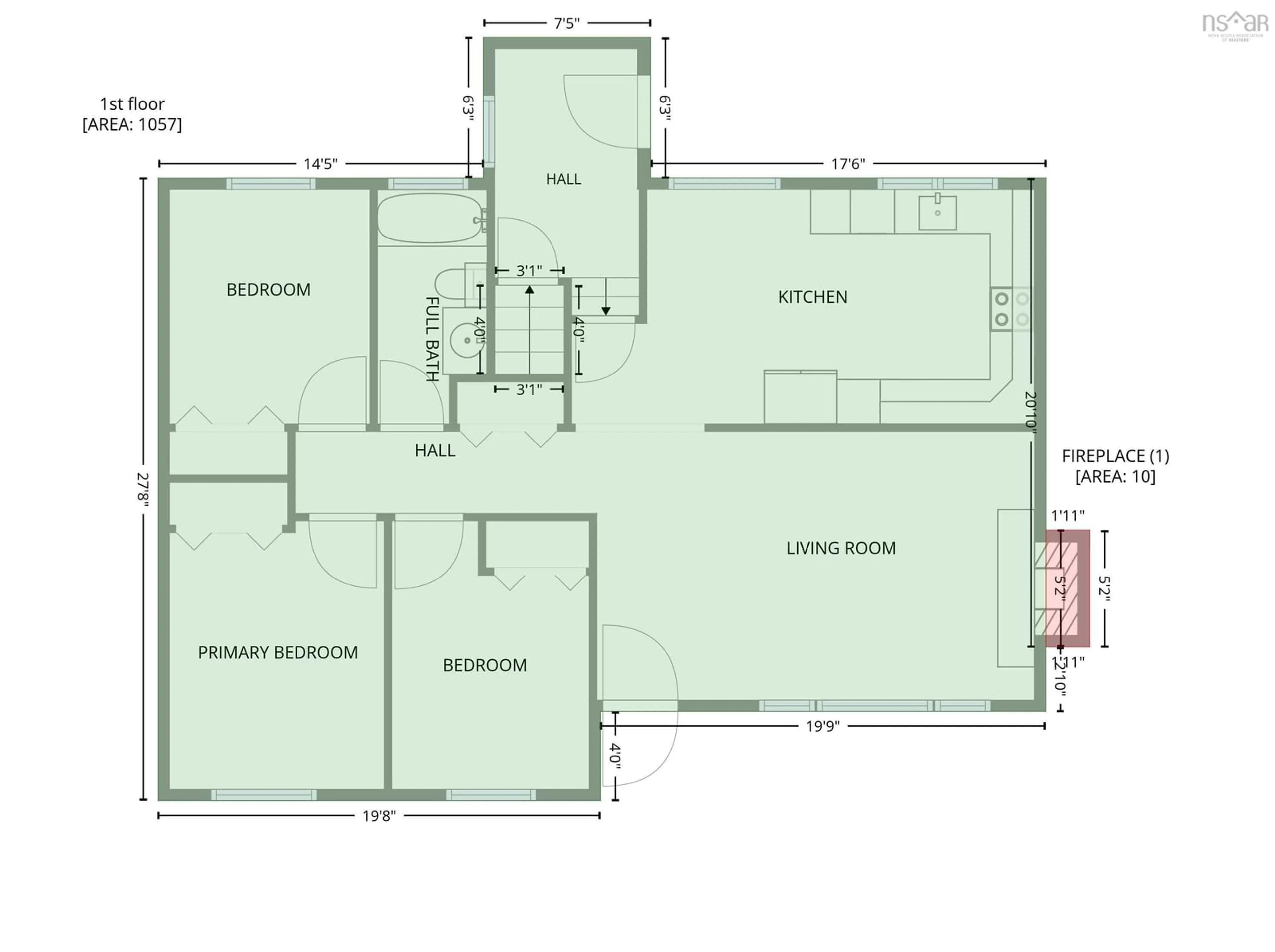 Floor plan for 13 Third Ave, Florence Nova Scotia B1Y 1S1
