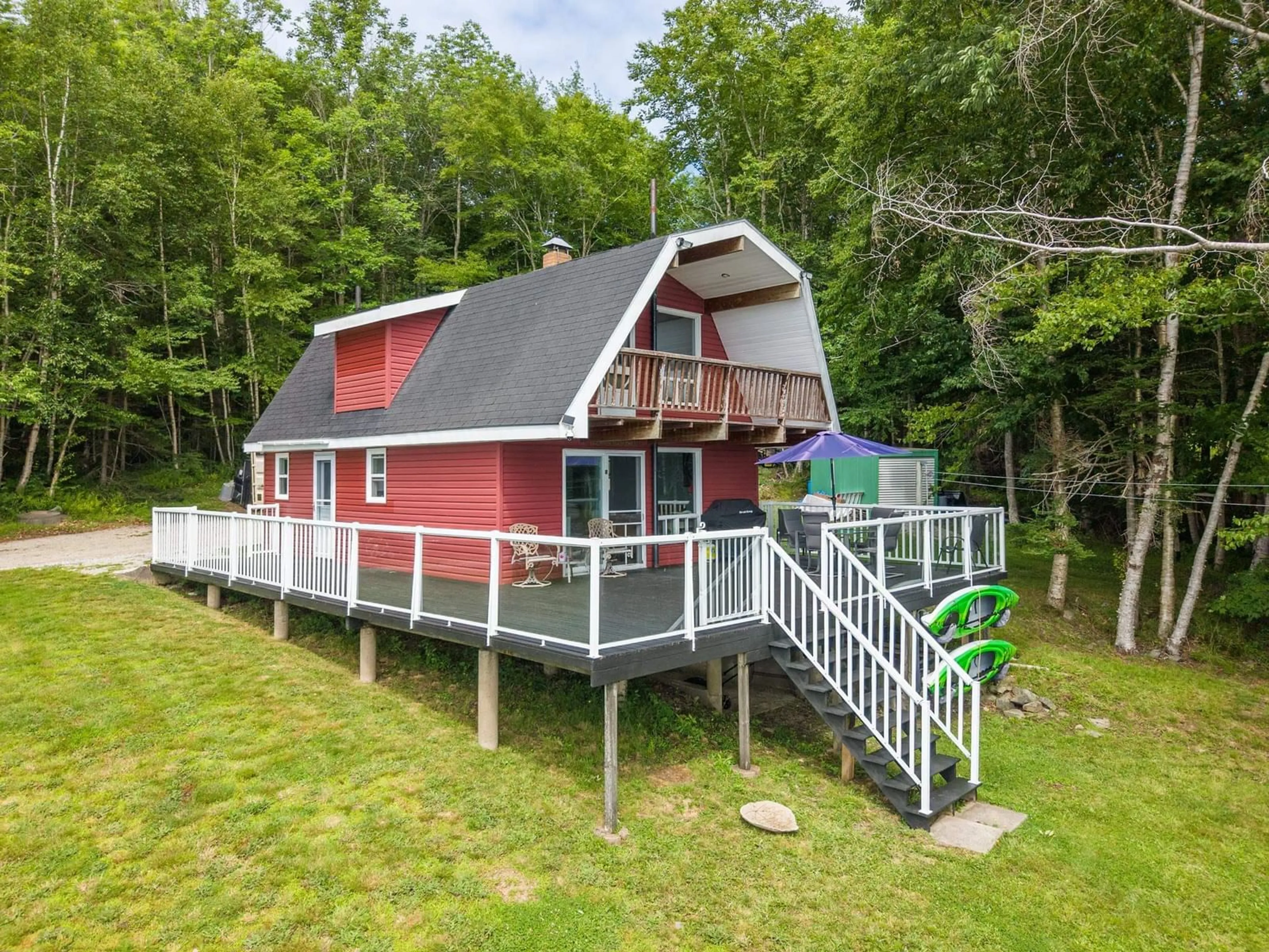 A pic from outside/outdoor area/front of a property/back of a property/a pic from drone, water/lake/river/ocean view for 17 Hardwood Lane South Branch, Forest Glen Nova Scotia B5A 5R1