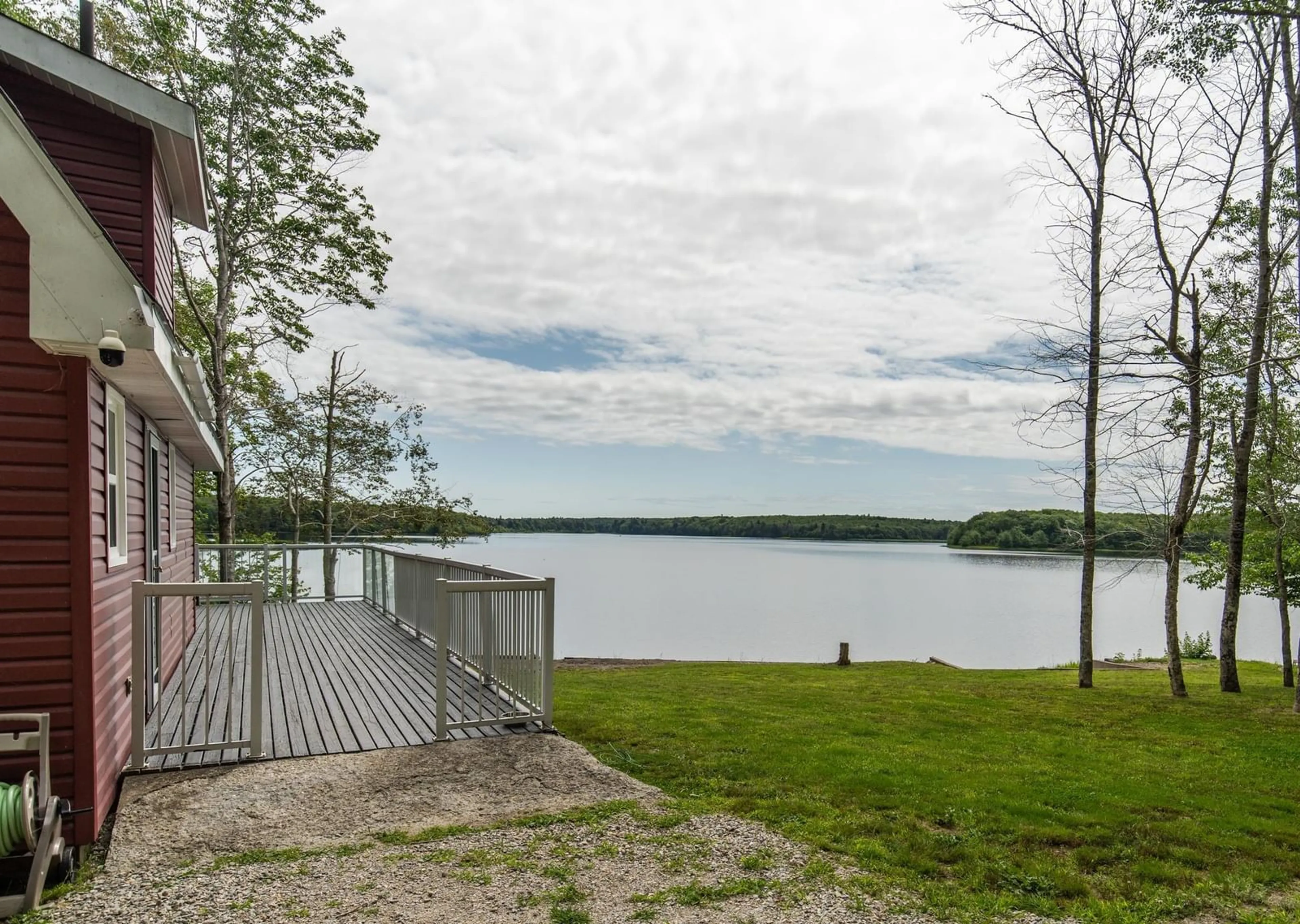 Patio, water/lake/river/ocean view for 17 Hardwood Lane South Branch, Forest Glen Nova Scotia B5A 5R1