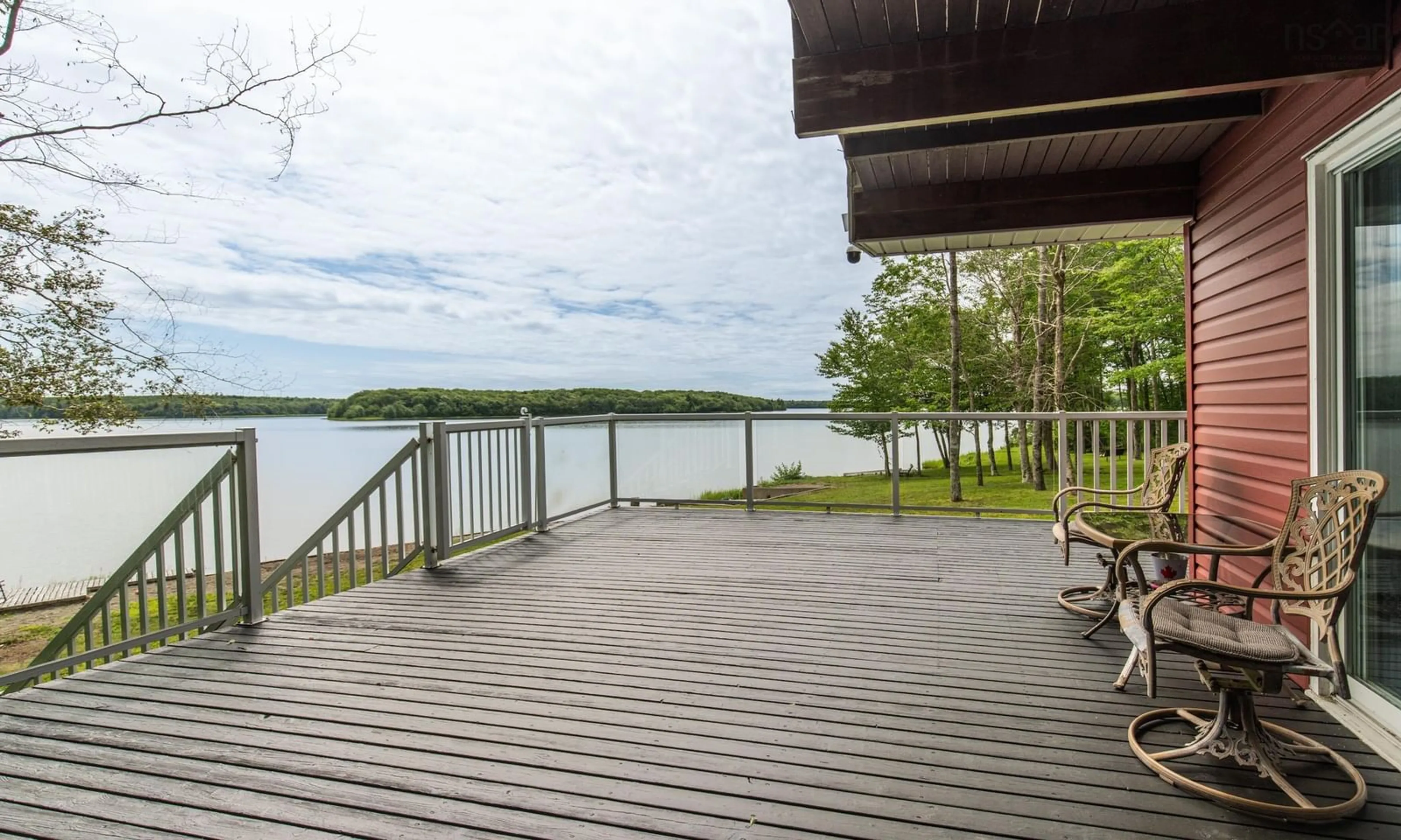 Patio, water/lake/river/ocean view for 17 Hardwood Lane South Branch, Forest Glen Nova Scotia B5A 5R1