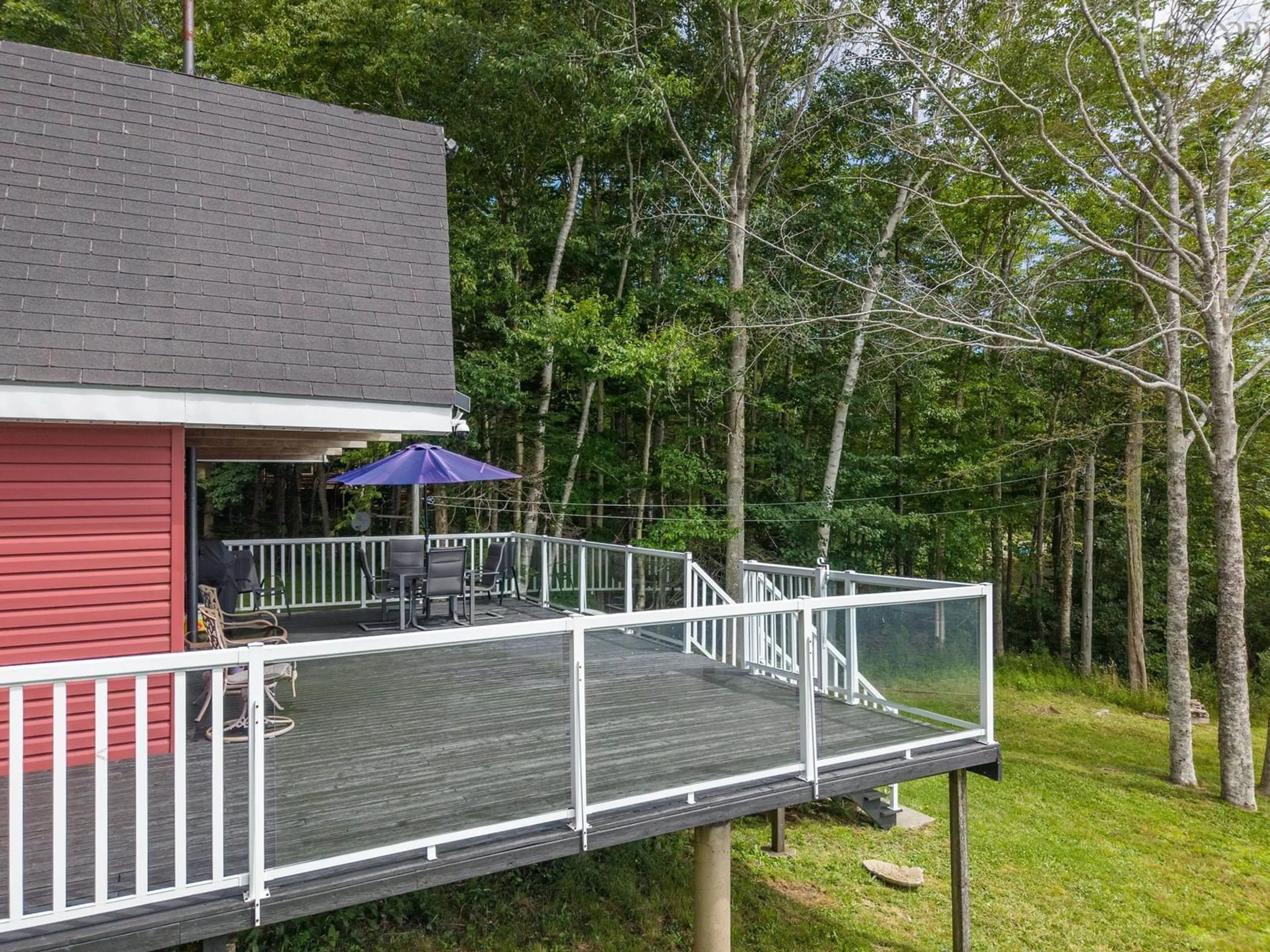 Patio, water/lake/river/ocean view for 17 Hardwood Lane South Branch, Forest Glen Nova Scotia B5A 5R1