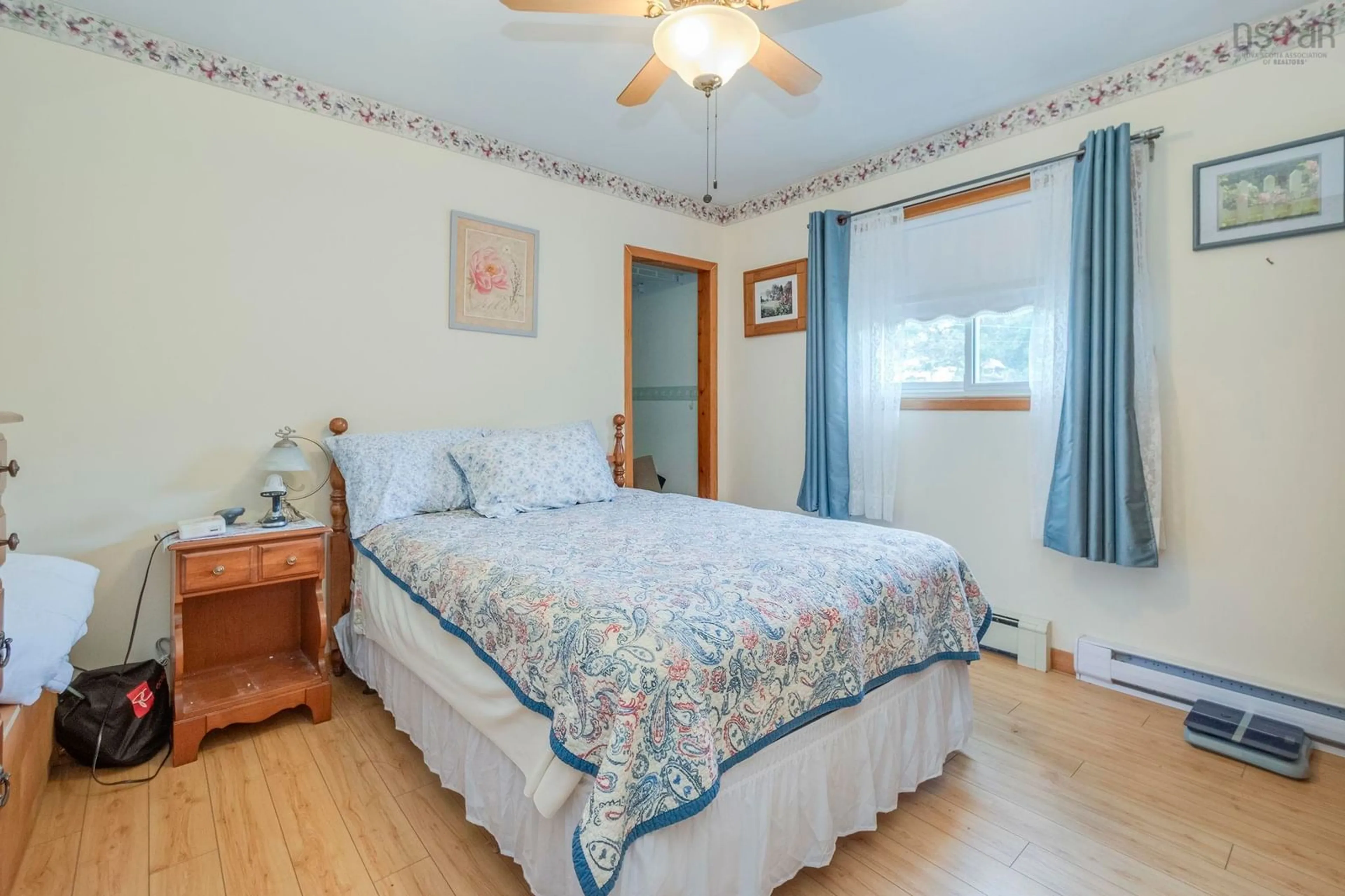 Bedroom with bed, wood/laminate floor for 13 Campbells Lane, New Glasgow Nova Scotia B2H 2H9