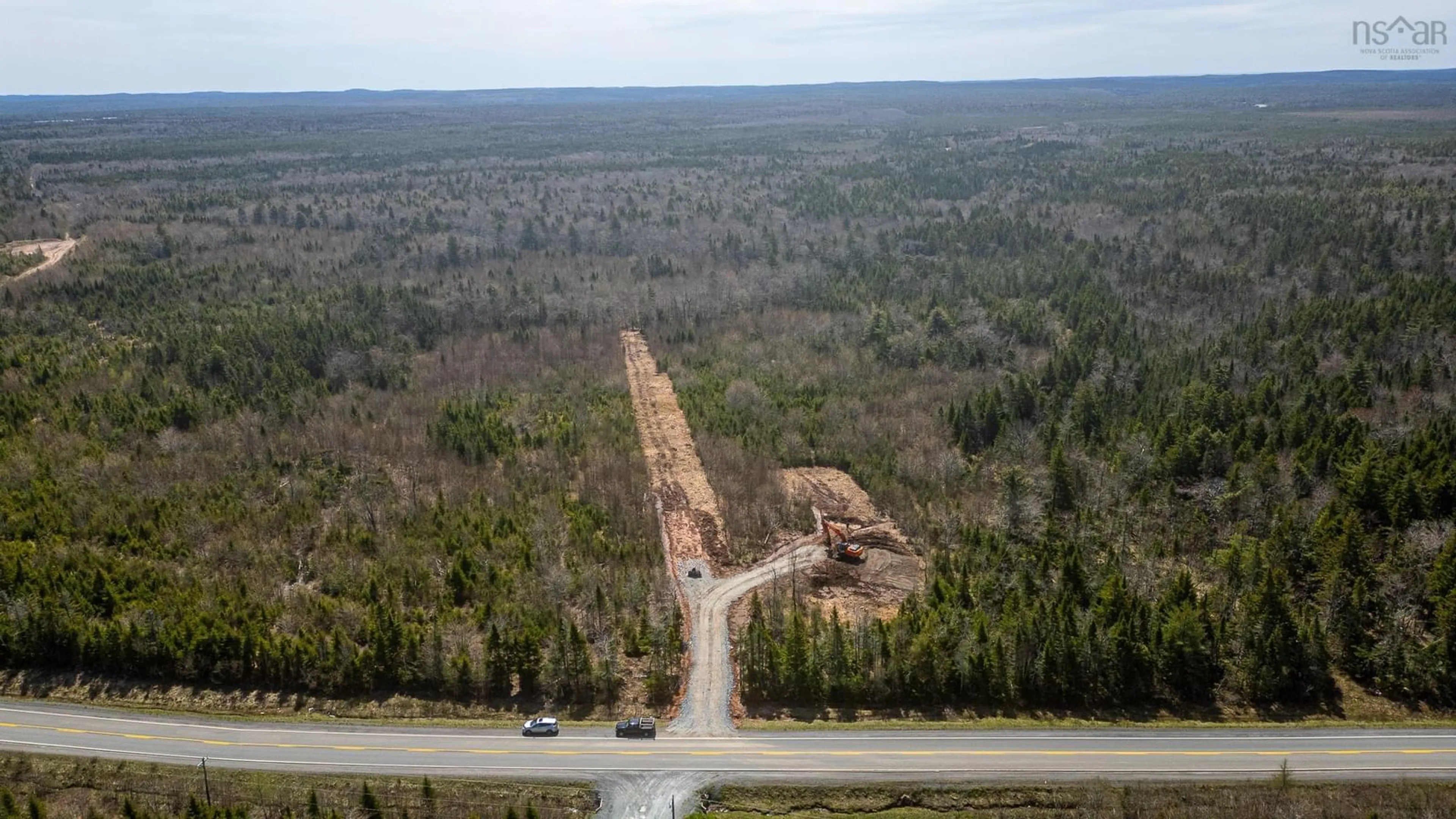 A pic from outside/outdoor area/front of a property/back of a property/a pic from drone, forest/trees view for 100 Maverick Lane #Lot, Devon Nova Scotia B2T 1K8