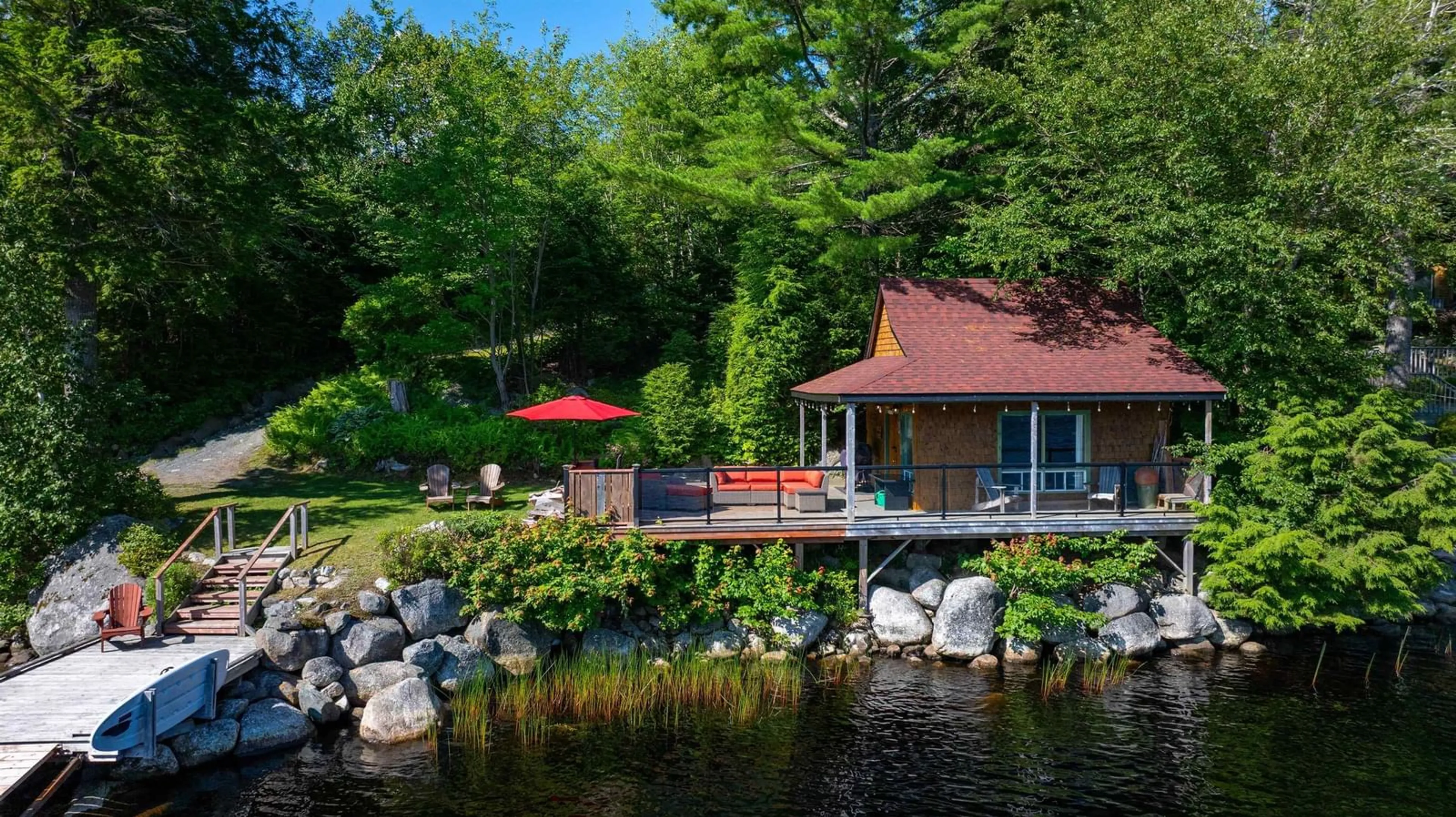 Patio, water/lake/river/ocean view for 1581 Myra Rd, Porters Lake Nova Scotia B3E 1M1
