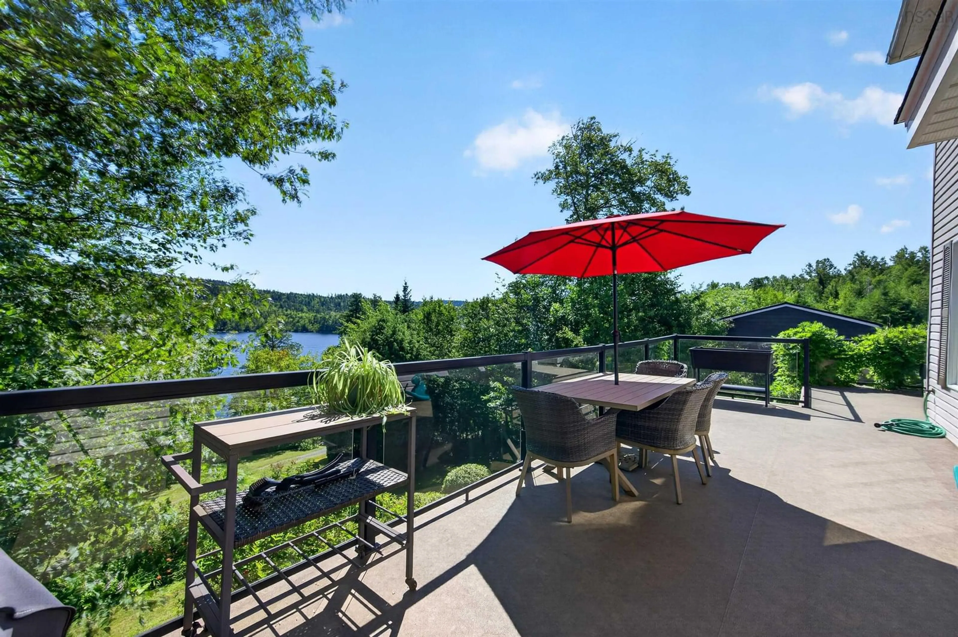 Patio, water/lake/river/ocean view for 1581 Myra Rd, Porters Lake Nova Scotia B3E 1M1
