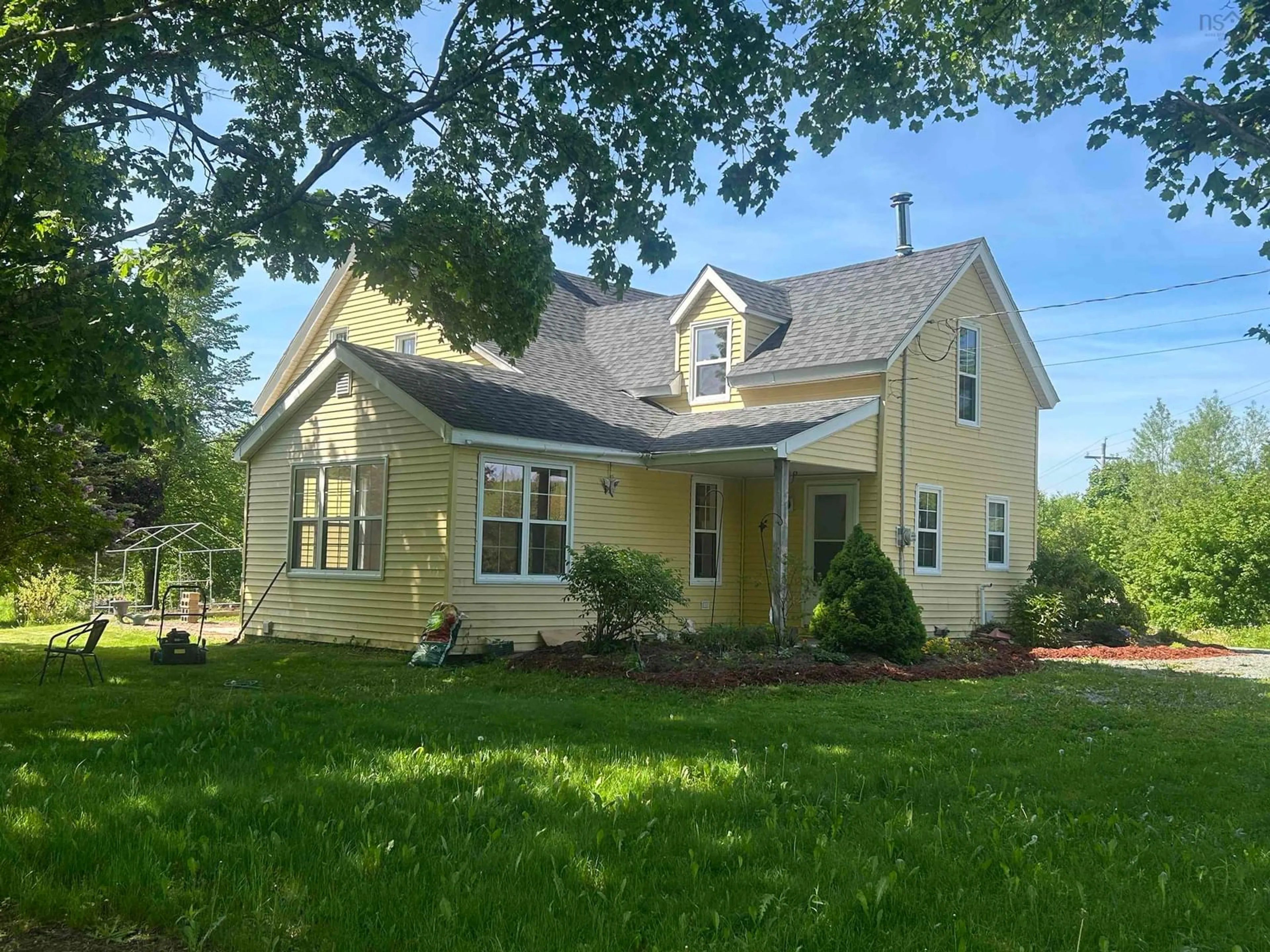 A pic from outside/outdoor area/front of a property/back of a property/a pic from drone, street for 3511 Highway 245, Maryvale Nova Scotia B2G 2L1