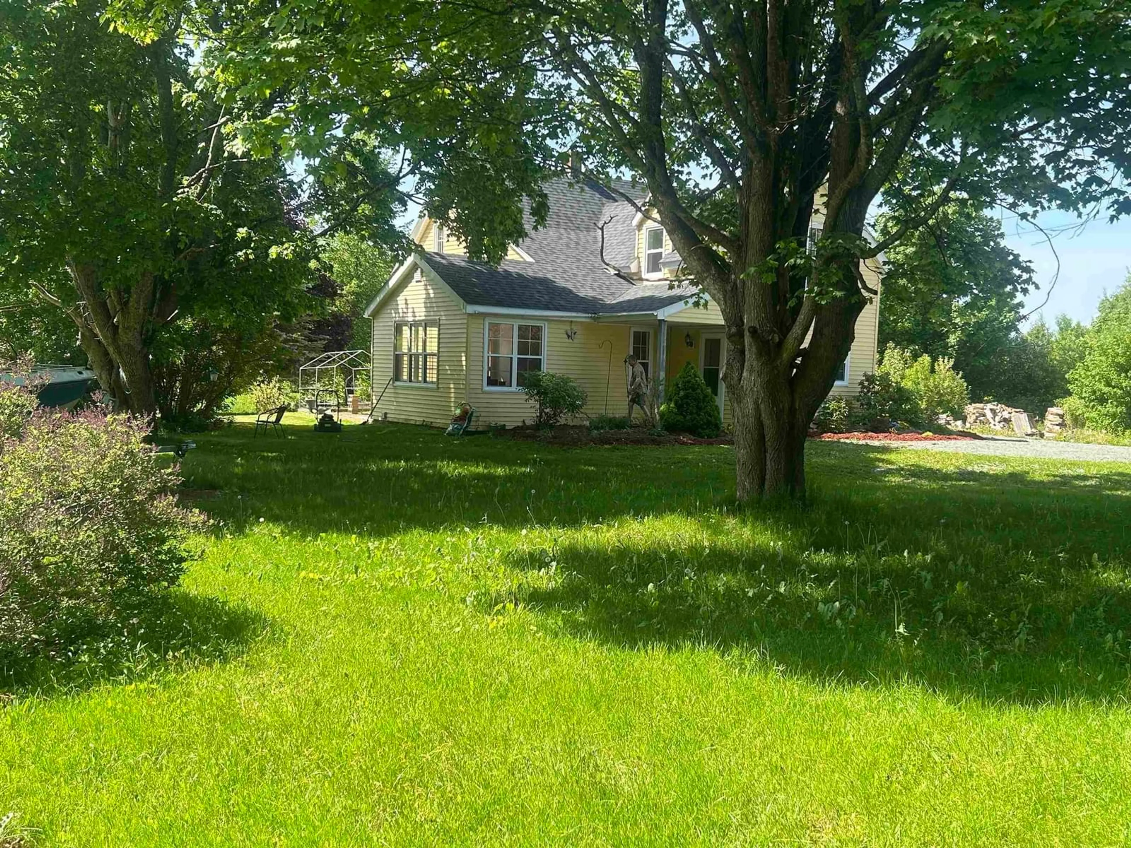 A pic from outside/outdoor area/front of a property/back of a property/a pic from drone, street for 3511 Highway 245, Maryvale Nova Scotia B2G 2L1