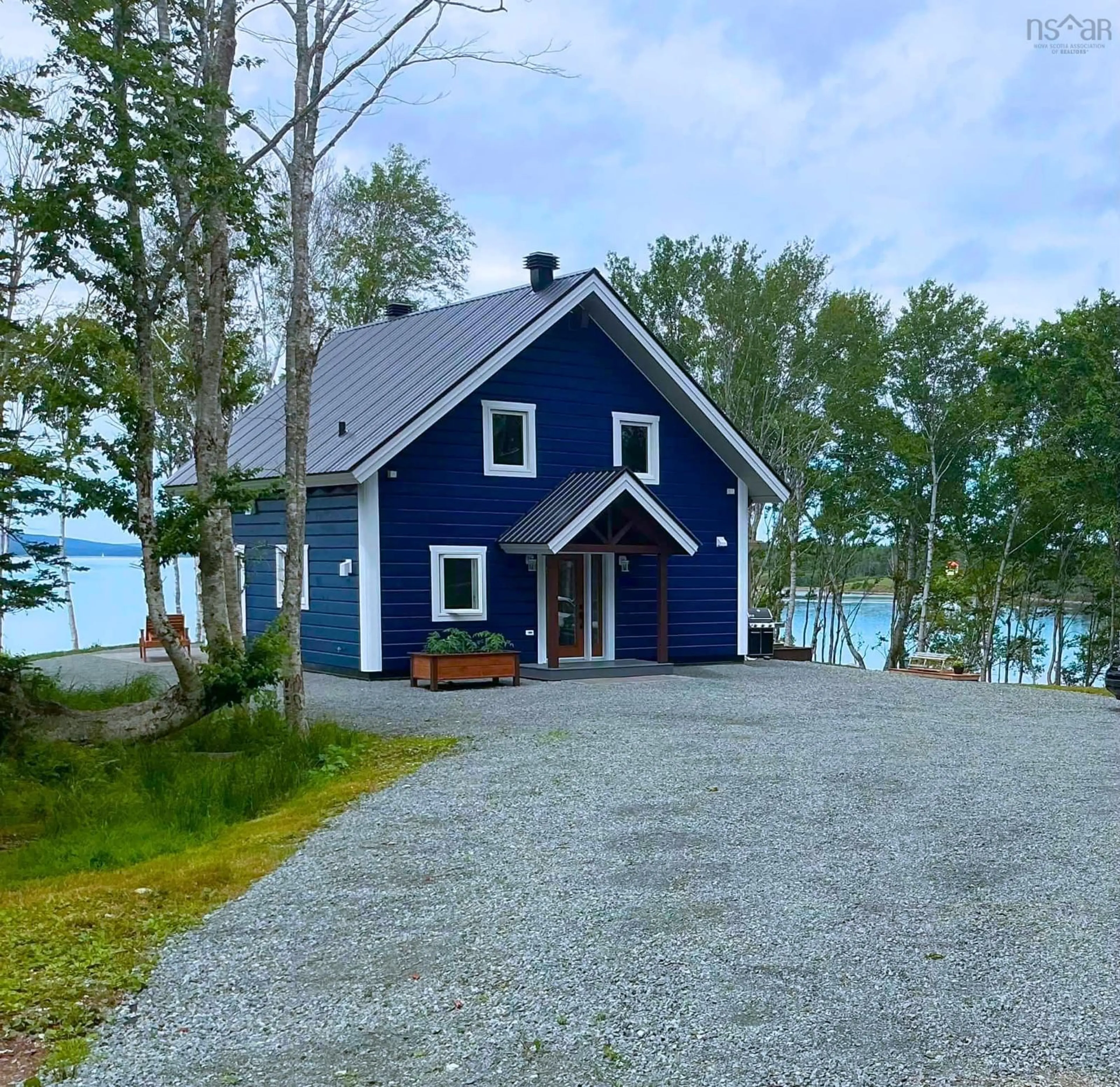 A pic from outside/outdoor area/front of a property/back of a property/a pic from drone, water/lake/river/ocean view for 226 Torus Drive, Macnabs Cove Nova Scotia B0E 3B0