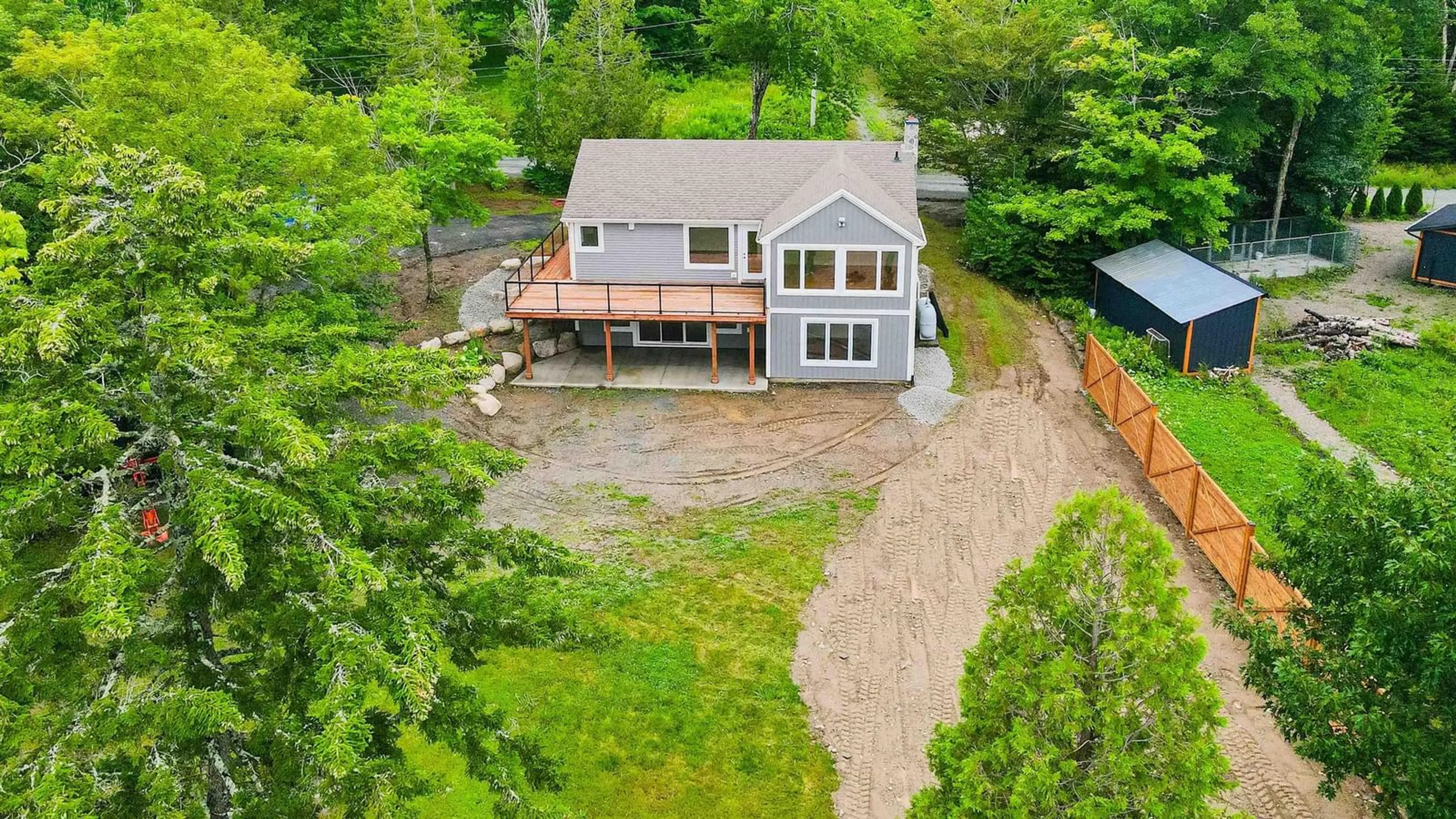 A pic from outside/outdoor area/front of a property/back of a property/a pic from drone, water/lake/river/ocean view for 200 Douglaswood Dr, Mount Uniacke Nova Scotia B0N 1Z0