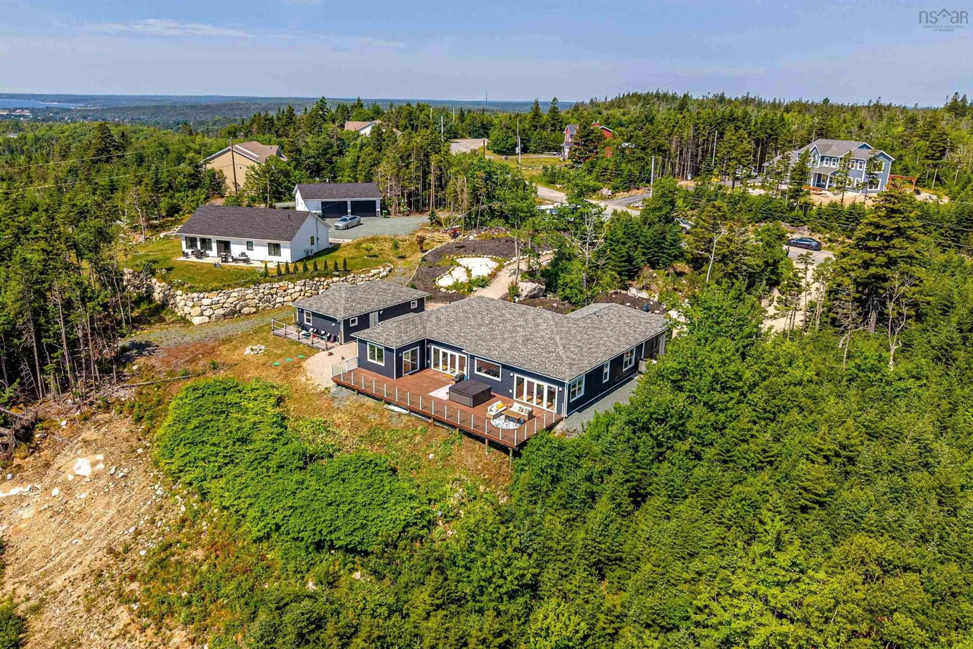 A pic from outside/outdoor area/front of a property/back of a property/a pic from drone, water/lake/river/ocean view for 107 Amelinda Cres, Boutiliers Point Nova Scotia B3Z 1X5