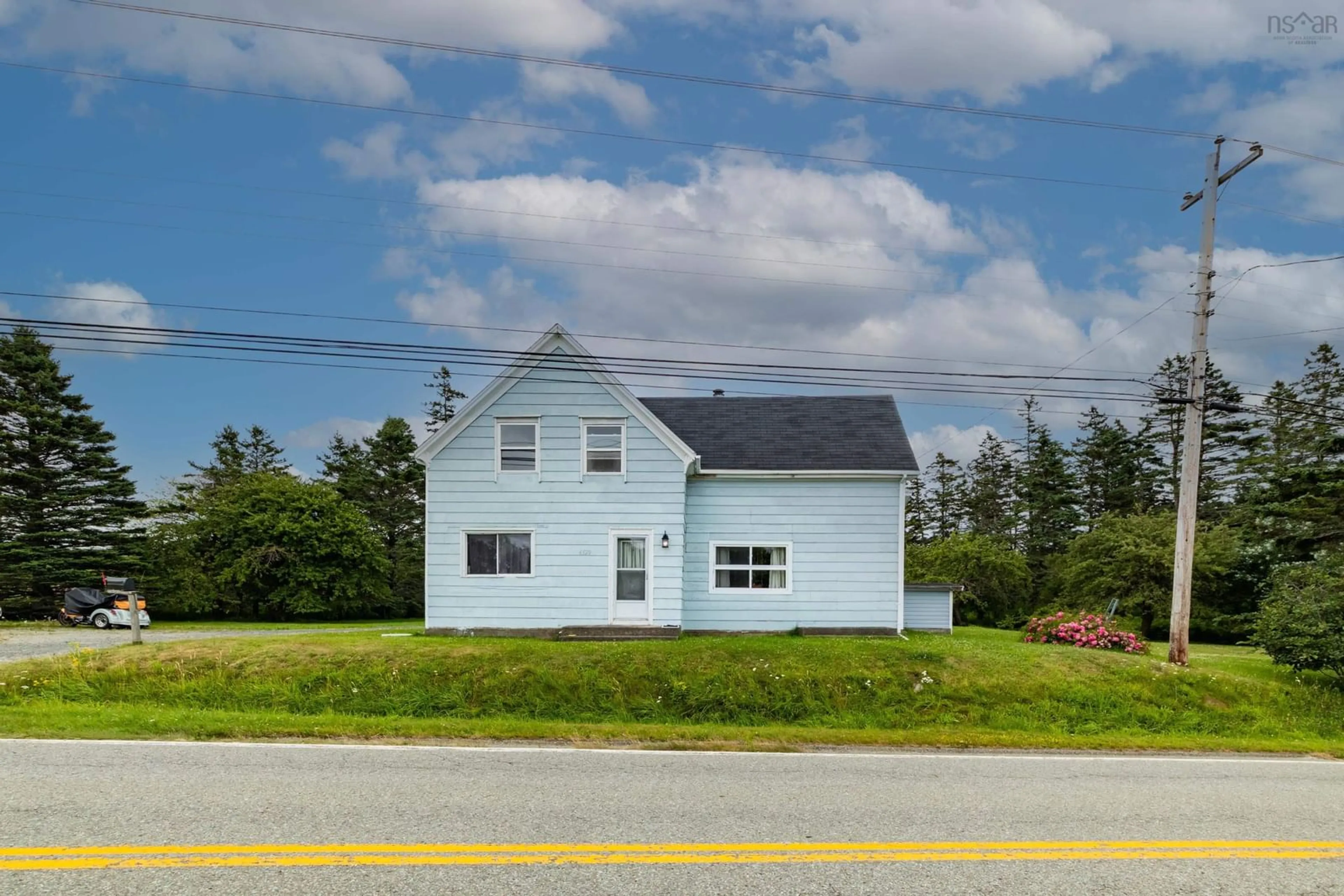A pic from outside/outdoor area/front of a property/back of a property/a pic from drone, unknown for 6528 Highway 1, St. Alphonse Nova Scotia B0W 2J0