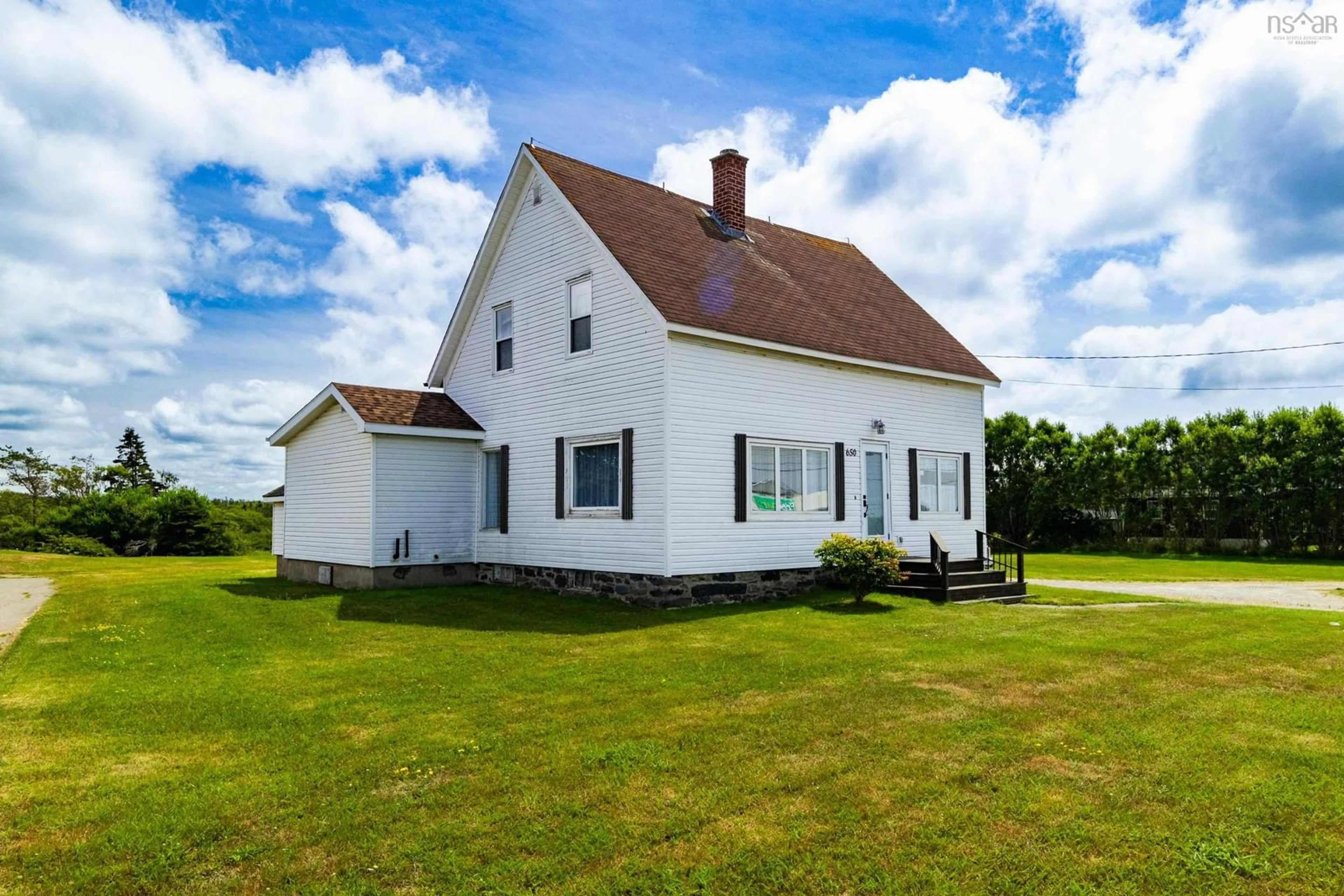 A pic from outside/outdoor area/front of a property/back of a property/a pic from drone, building for 650 Highway 1, Comeauville Nova Scotia B0W 1Z0