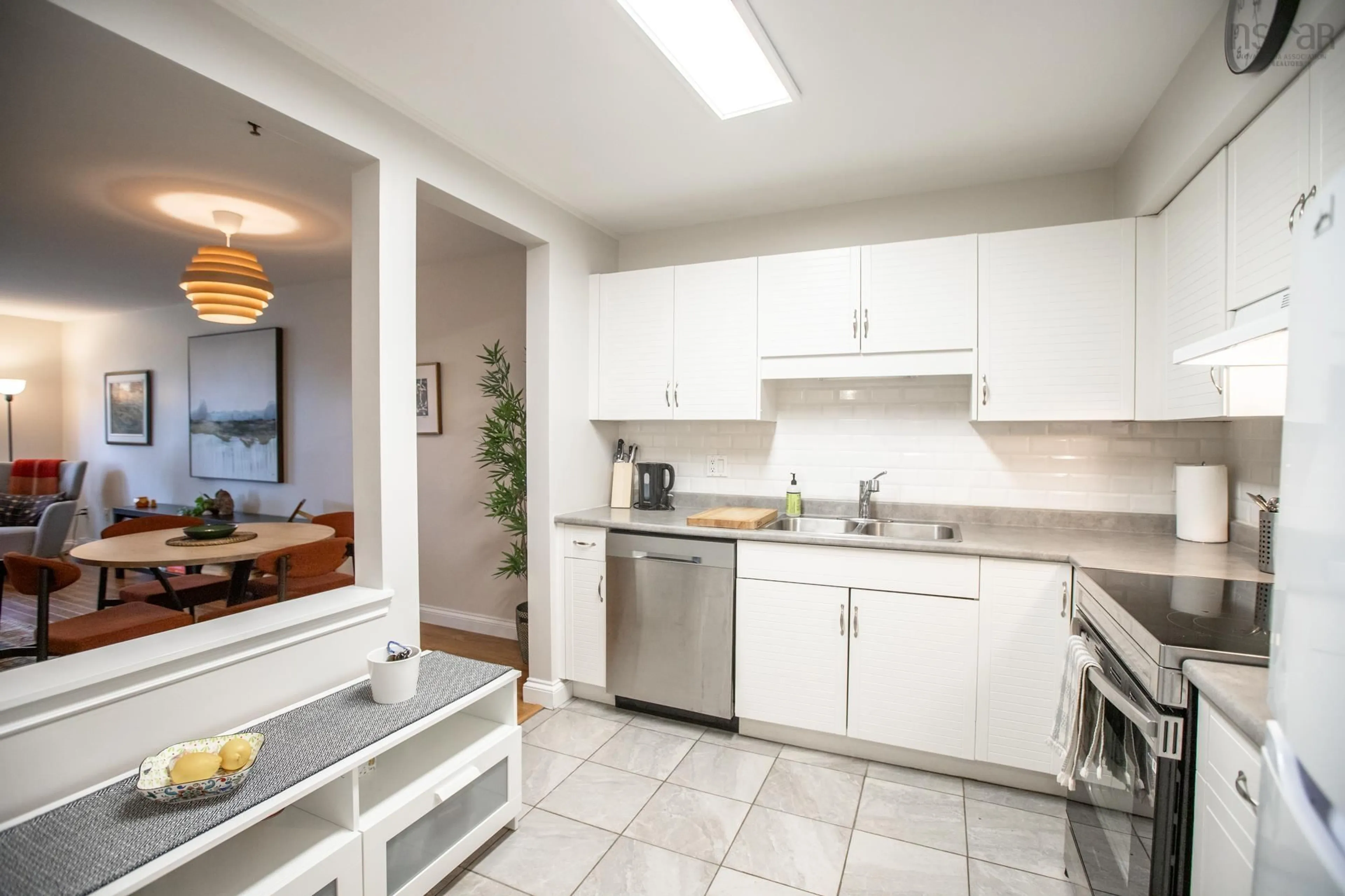 Standard kitchen, ceramic/tile floor for 87 Kearney Lake Rd #104, Halifax Nova Scotia B3M 4H1