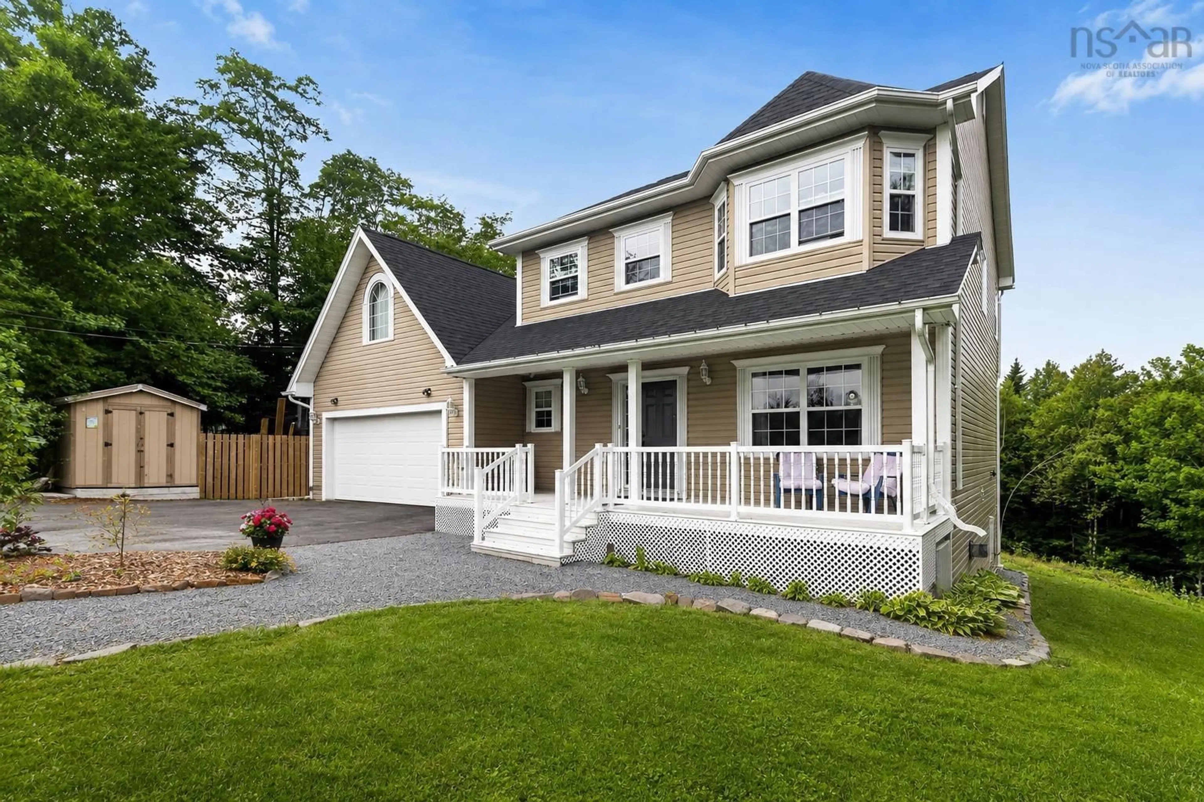 Home with vinyl exterior material, street for 110 Gleneagles Dr, Hammonds Plains Nova Scotia B4B 1V8