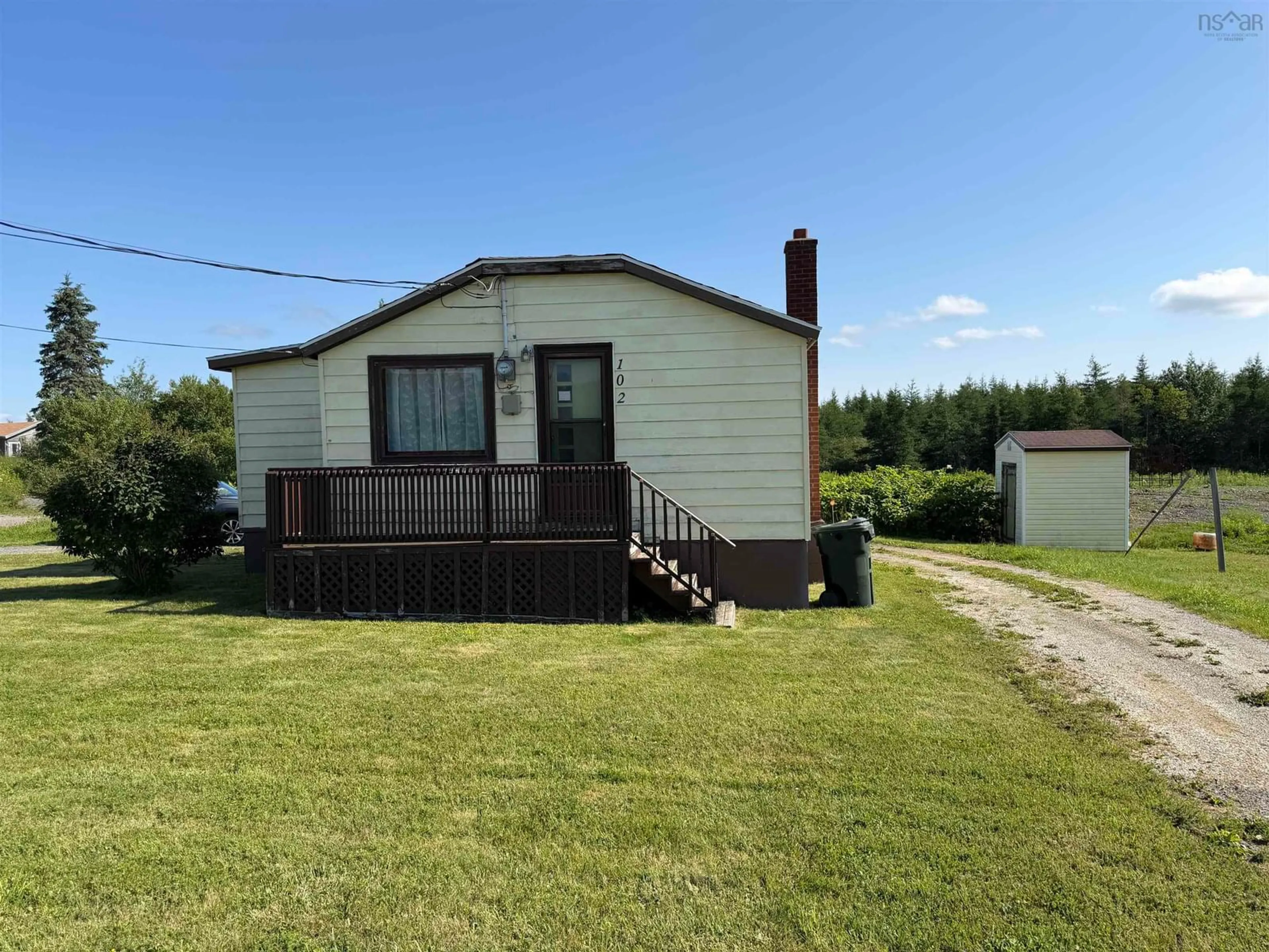 A pic from outside/outdoor area/front of a property/back of a property/a pic from drone, unknown for 102 Wilson Rd, Reserve Mines Nova Scotia B1E 1K9