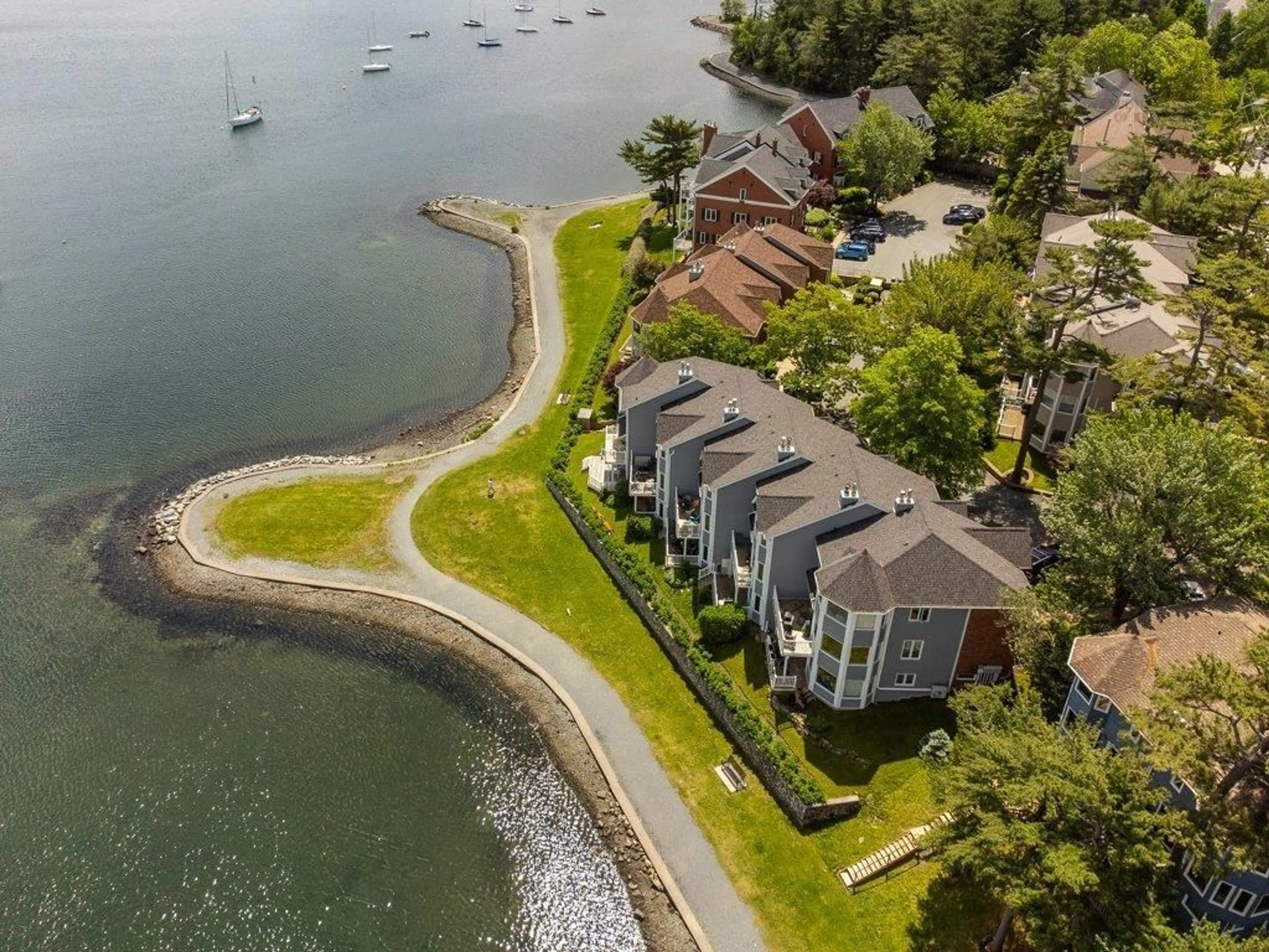 A pic from outside/outdoor area/front of a property/back of a property/a pic from drone, water/lake/river/ocean view for Anchor Dr #123, Halifax Nova Scotia B3N 3B9
