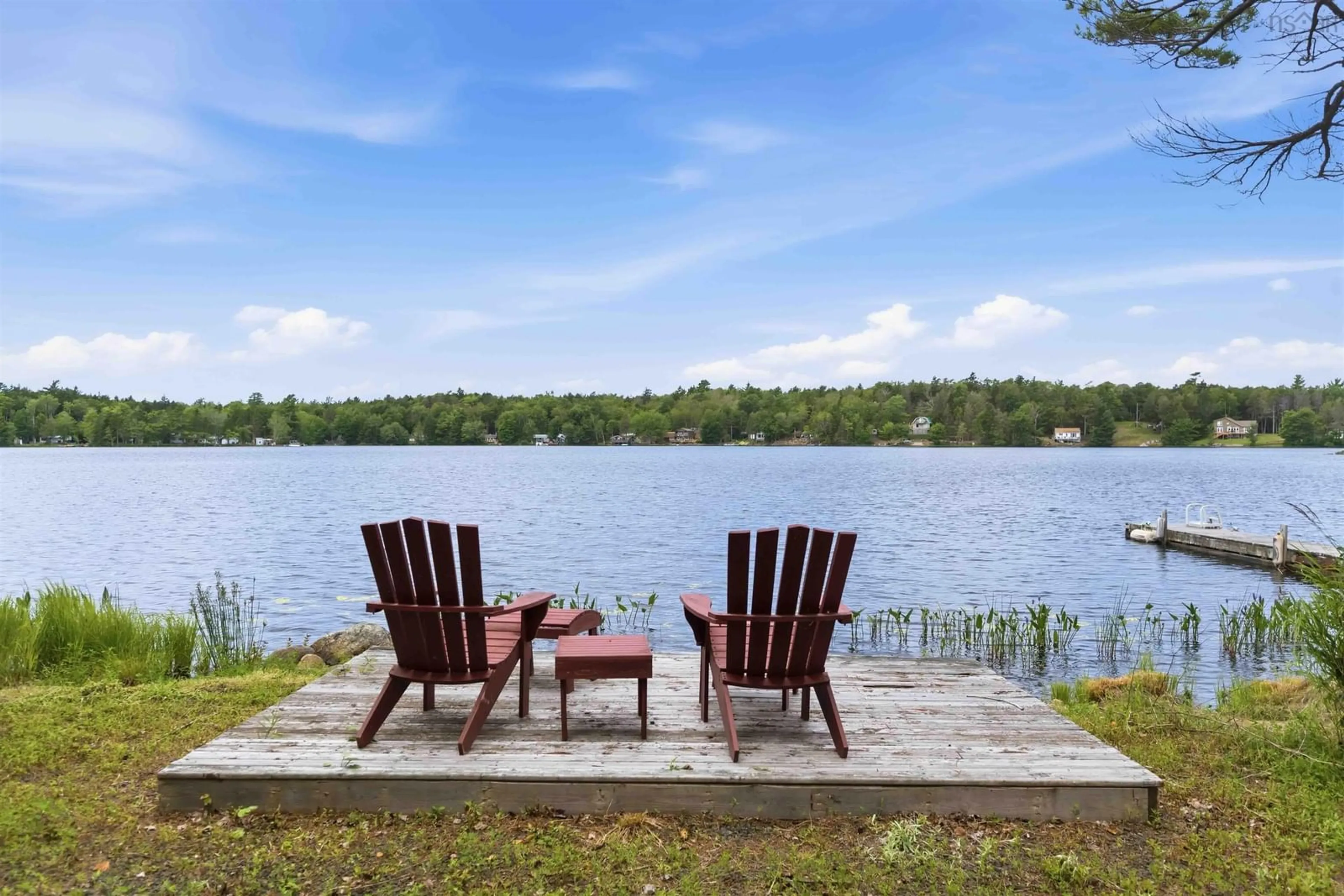 Patio, water/lake/river/ocean view for 159 Jims Boulder Rd, North Range Nova Scotia B0W 1H0