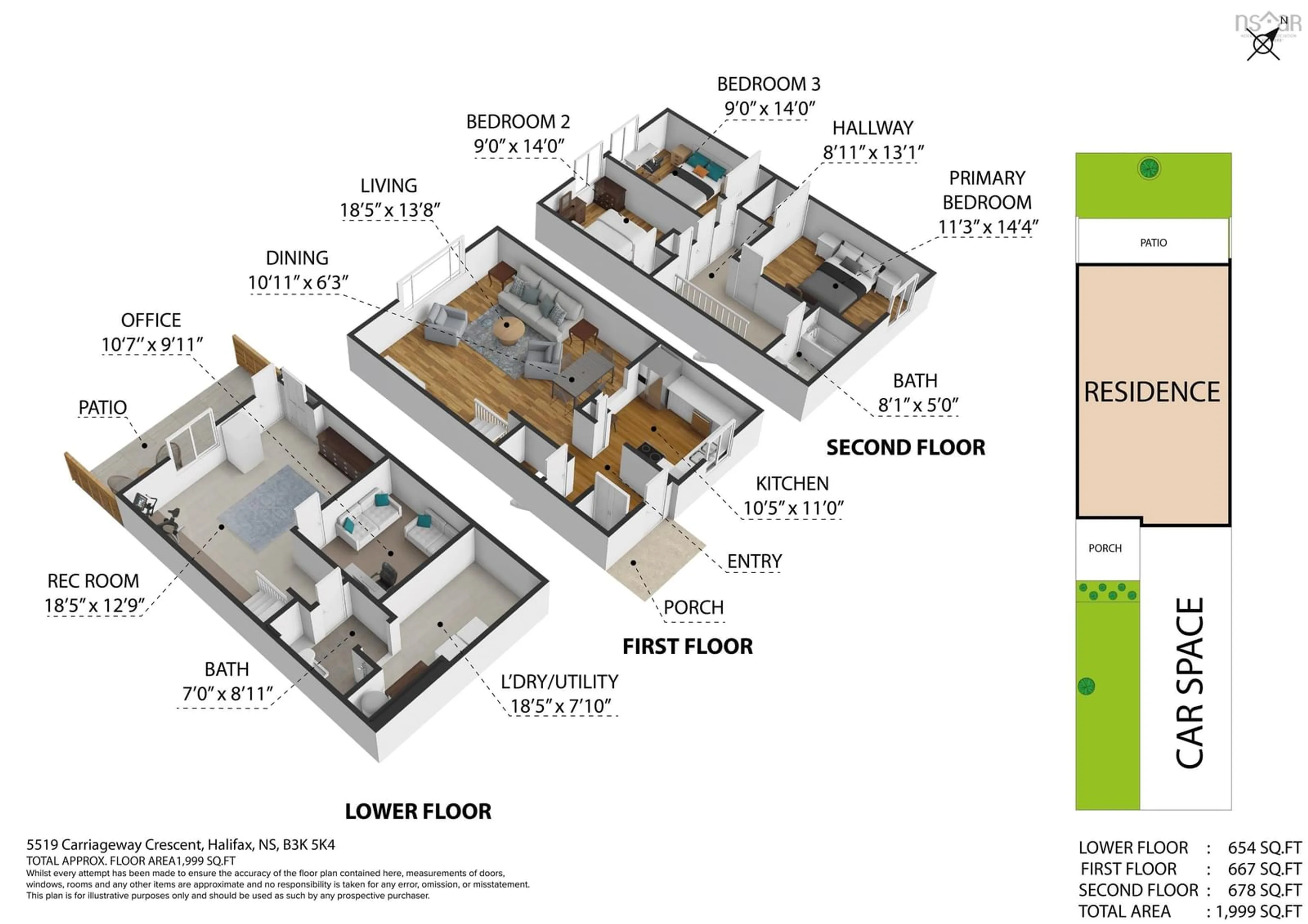 Floor plan for 5519 Carriageway Cres, North End Nova Scotia B3K 5K4