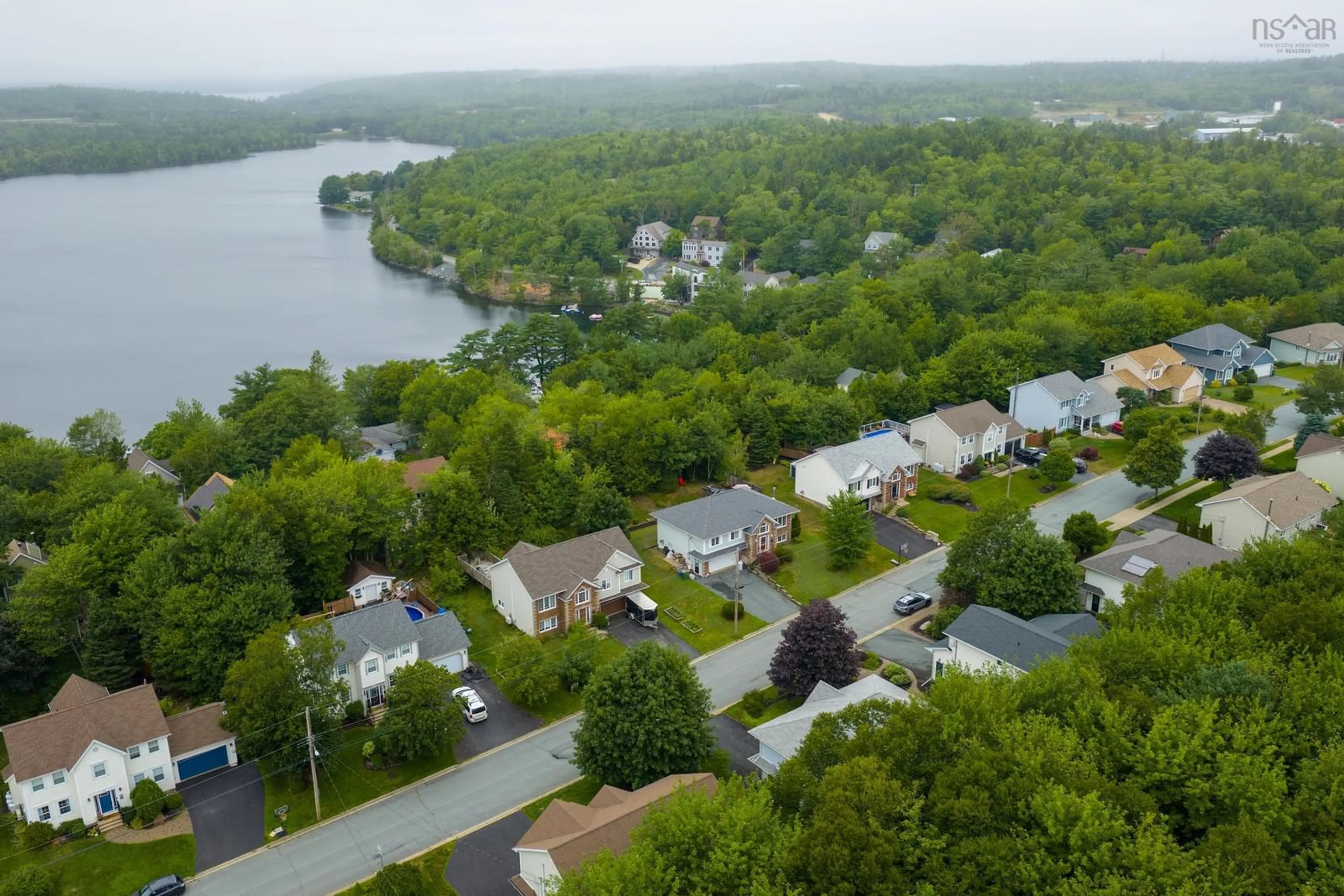 A pic from outside/outdoor area/front of a property/back of a property/a pic from drone, water/lake/river/ocean view for 67 Craigburn Dr, Dartmouth Nova Scotia B2X 3E6