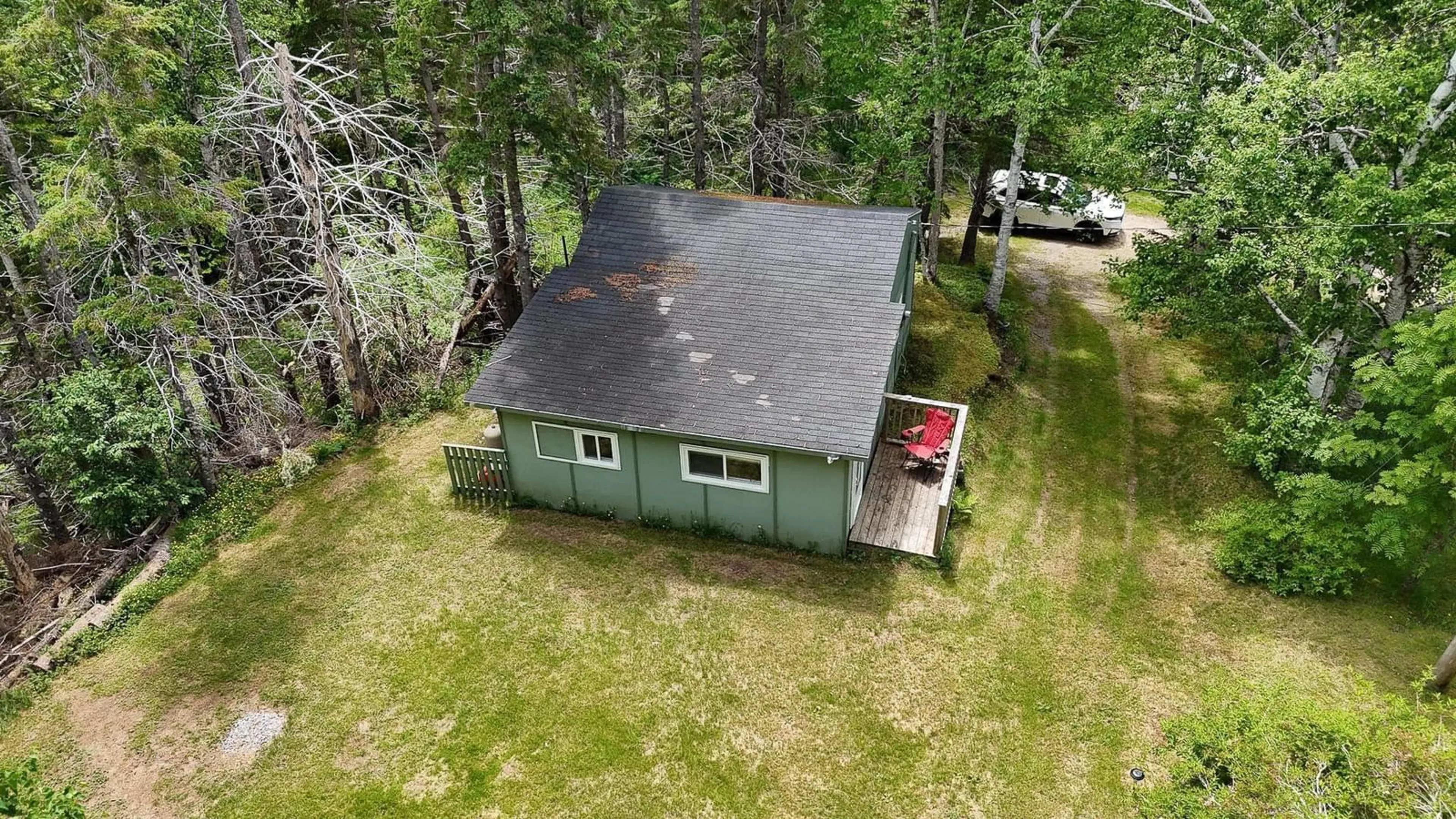 A pic from outside/outdoor area/front of a property/back of a property/a pic from drone, unknown for 47 Claymore Lane, Big Pond Nova Scotia B1J 1S7