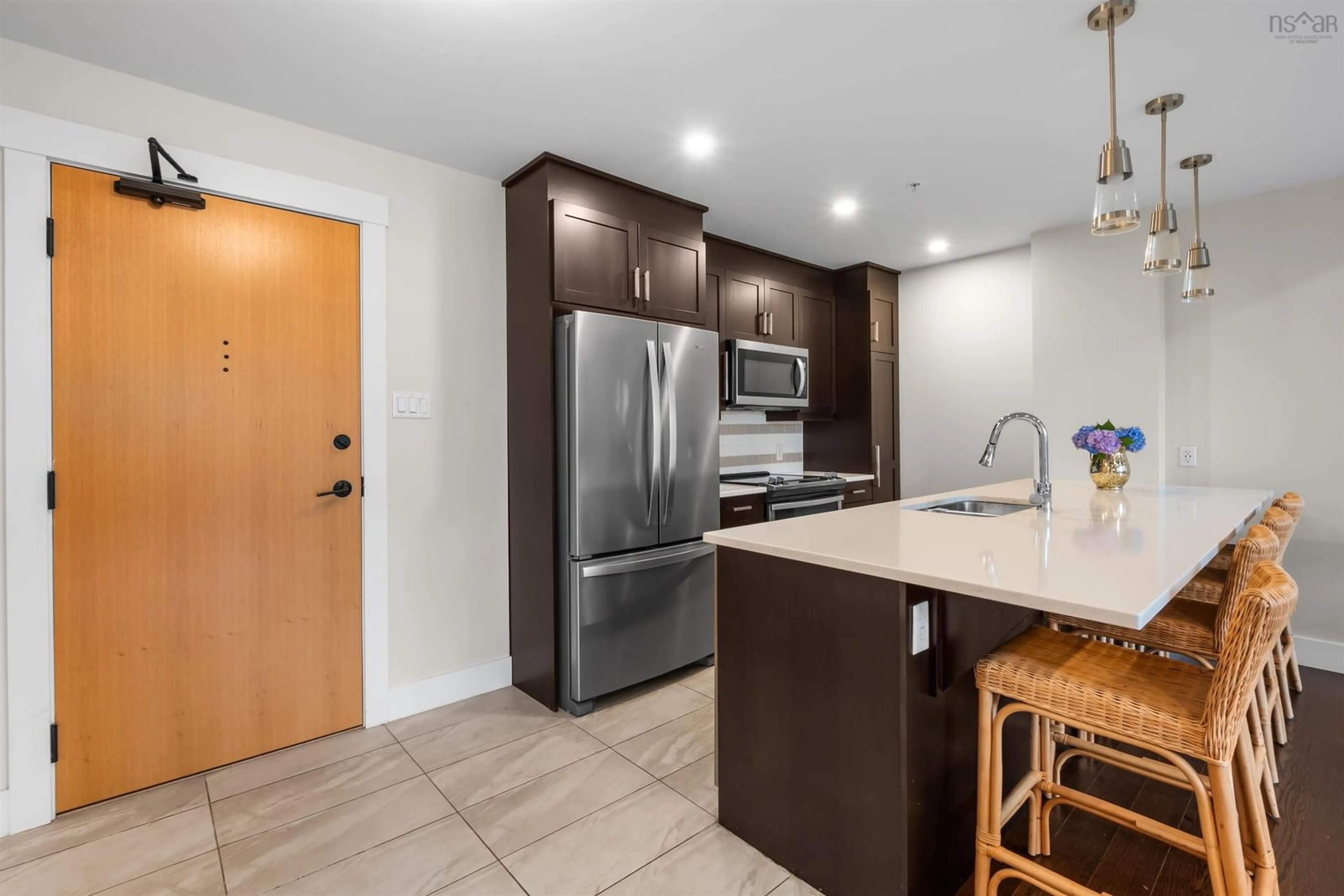 Open concept kitchen, ceramic/tile floor for 1990 Vernon St #310, Halifax Nova Scotia B3H 0B8