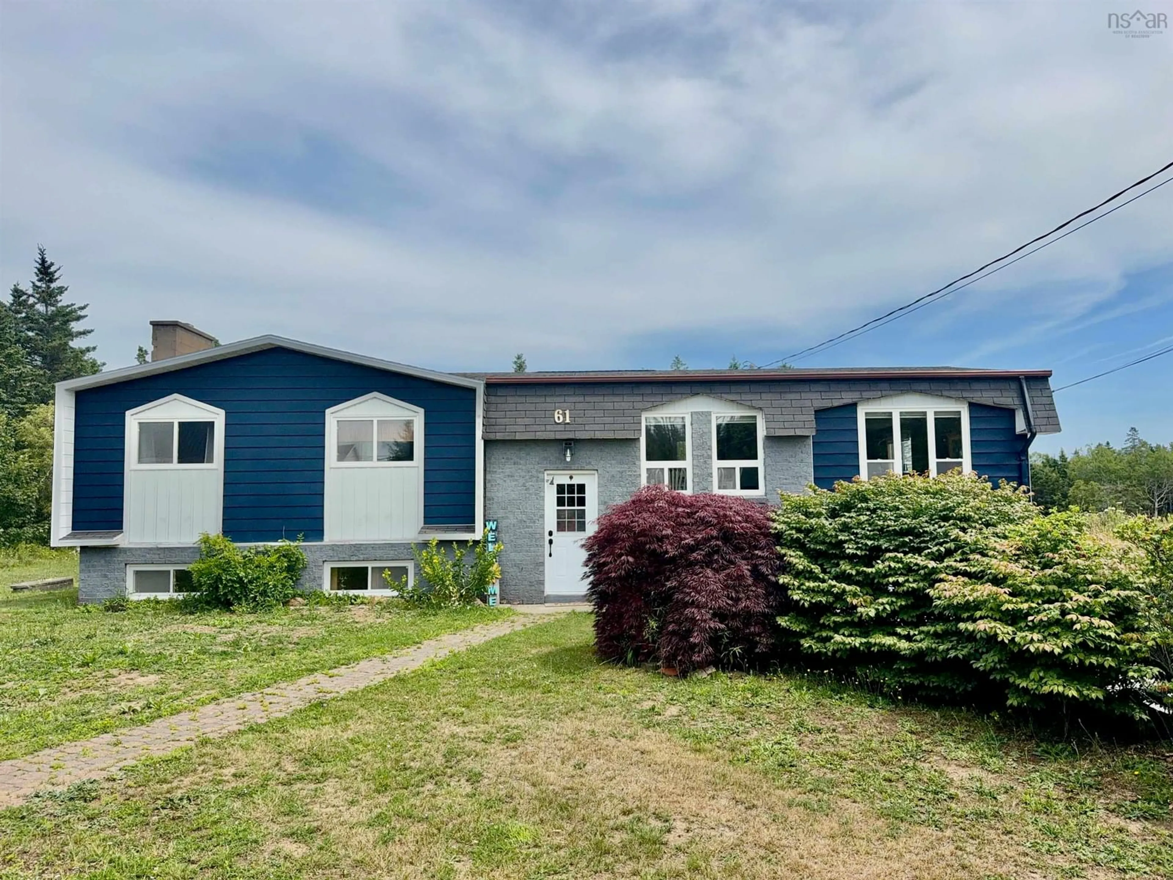 Home with vinyl exterior material, street for 61 Newell Rd, Plymouth Nova Scotia B0W 1B0