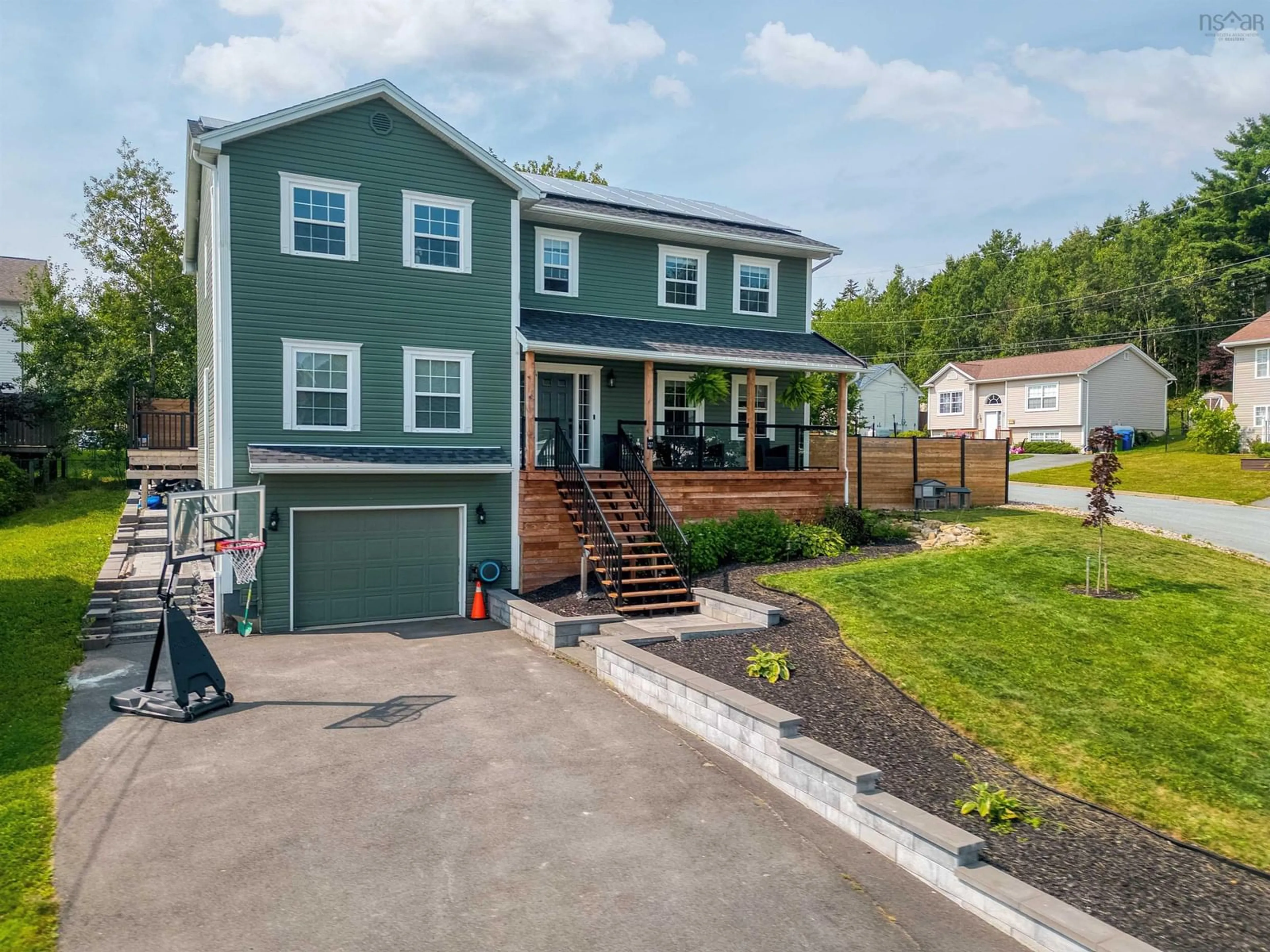 Home with vinyl exterior material, street for 127 Tenon Dr, Middle Sackville Nova Scotia B4E 3J5