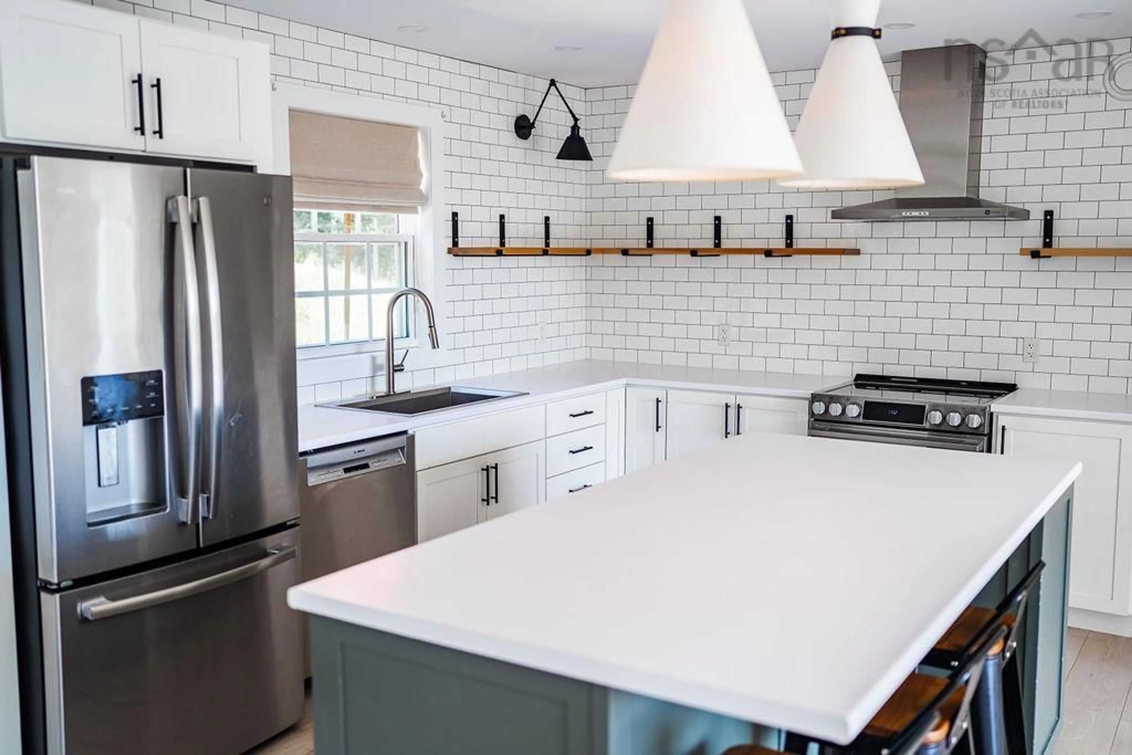 Contemporary kitchen, ceramic/tile floor for 1126 Coxheath Rd, Coxheath Nova Scotia B1L 1B2