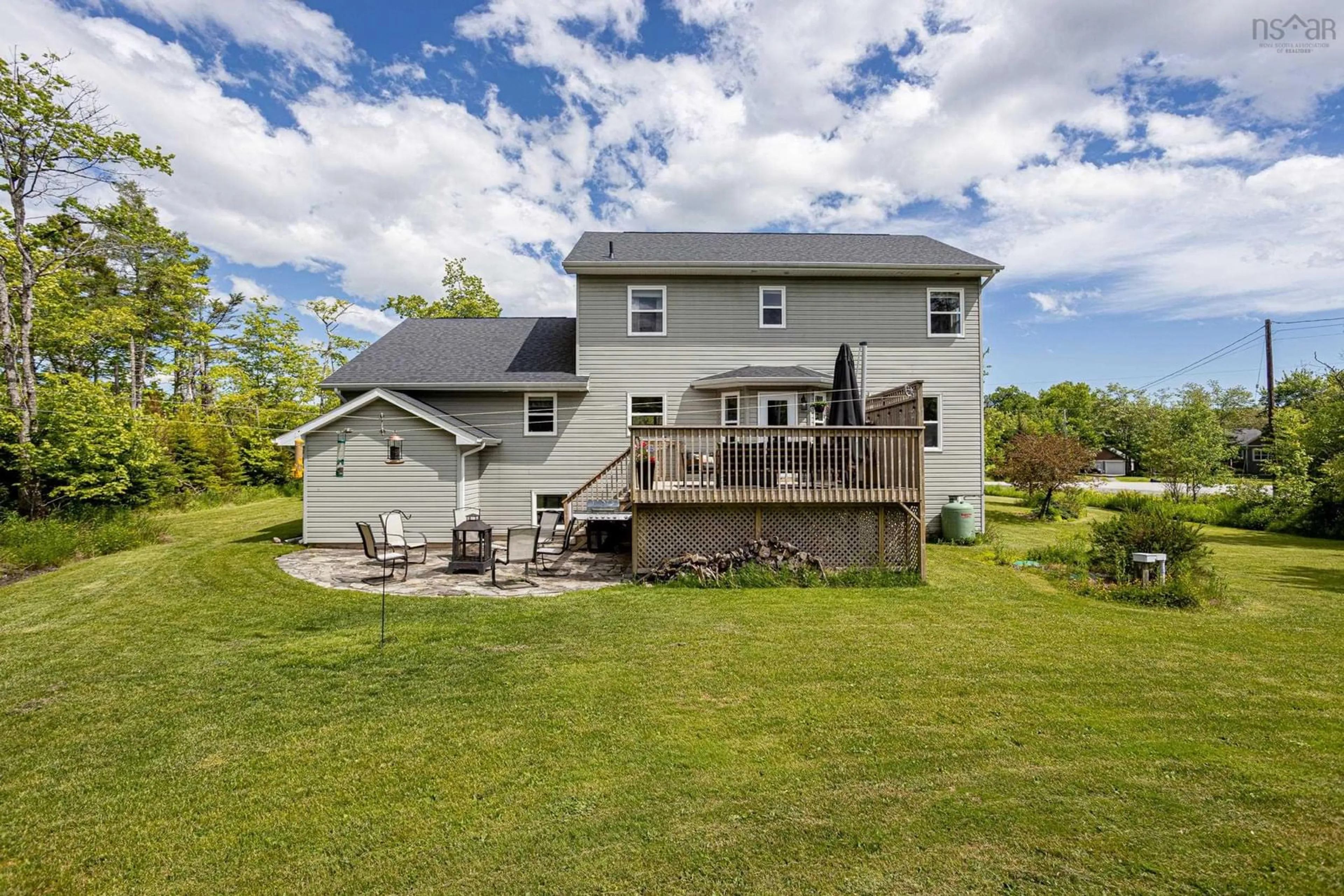 A pic from outside/outdoor area/front of a property/back of a property/a pic from drone, water/lake/river/ocean view for 71 Yezen Crt, Hammonds Plains Nova Scotia B4B 0C3