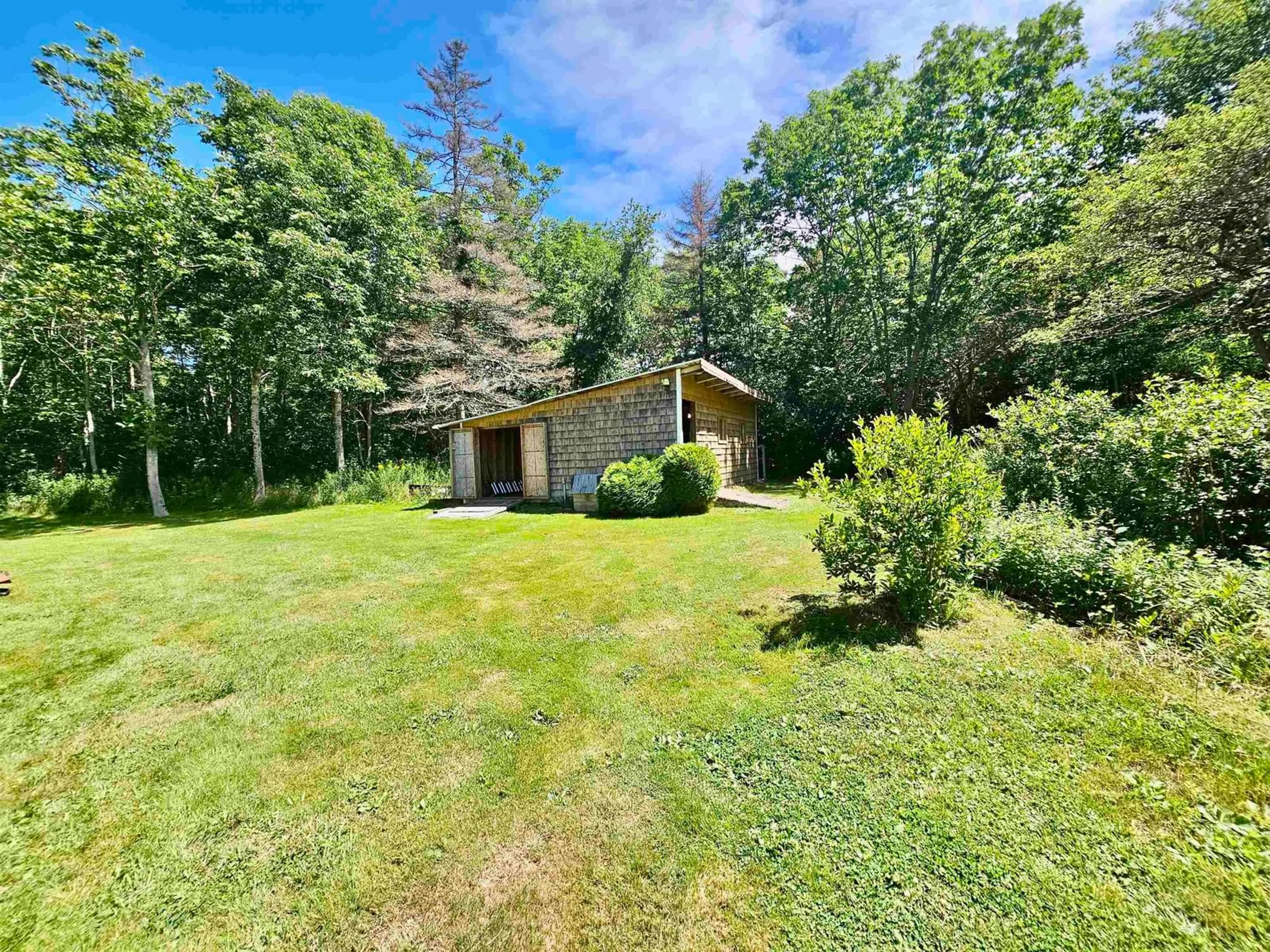 A pic from outside/outdoor area/front of a property/back of a property/a pic from drone, forest/trees view for 450 Culloden Rd, Mount Pleasant Nova Scotia B0V 1A0