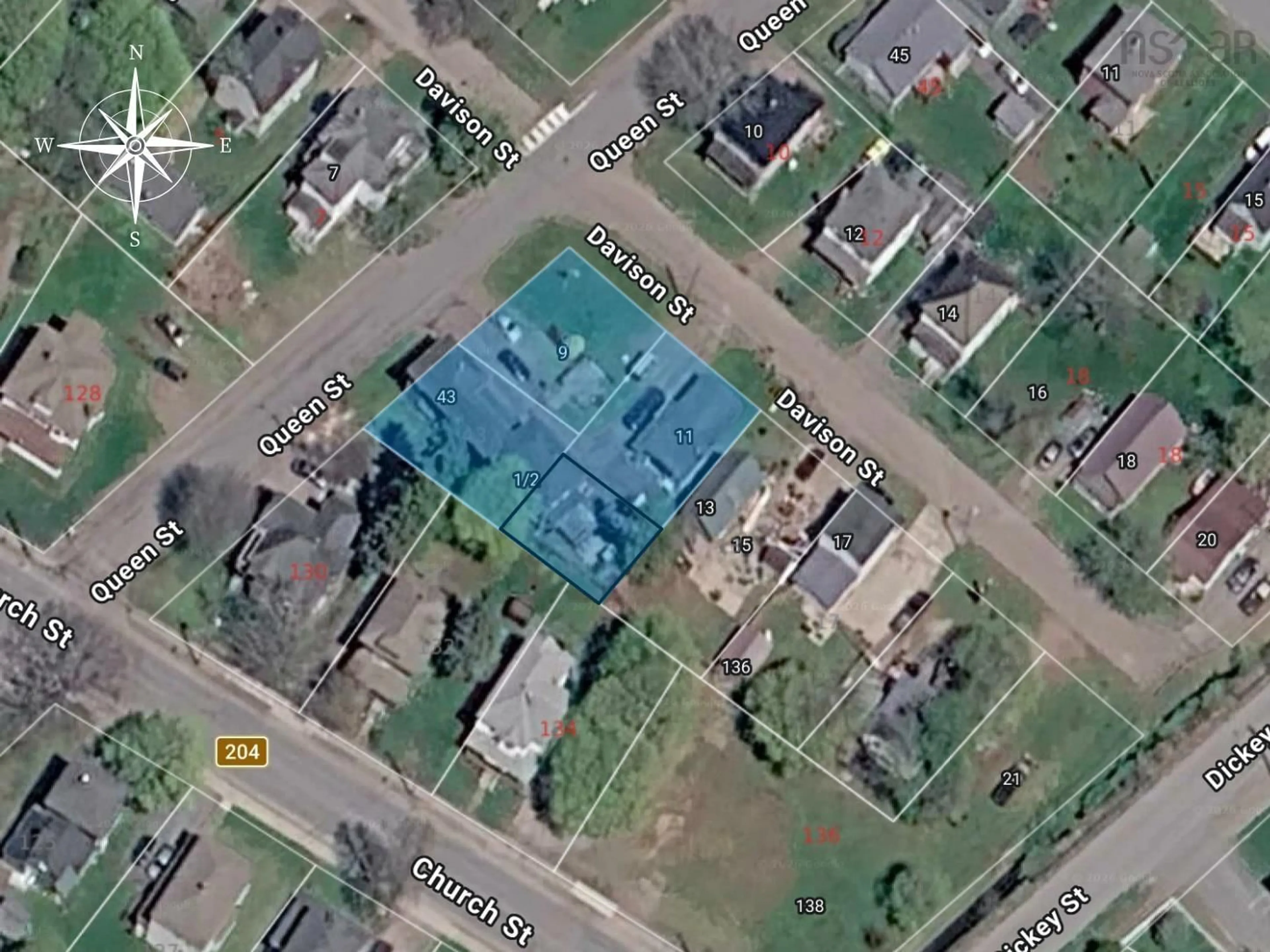 A pic from outside/outdoor area/front of a property/back of a property/a pic from drone, street for 43 Queen St, Amherst Nova Scotia B4H 1R2