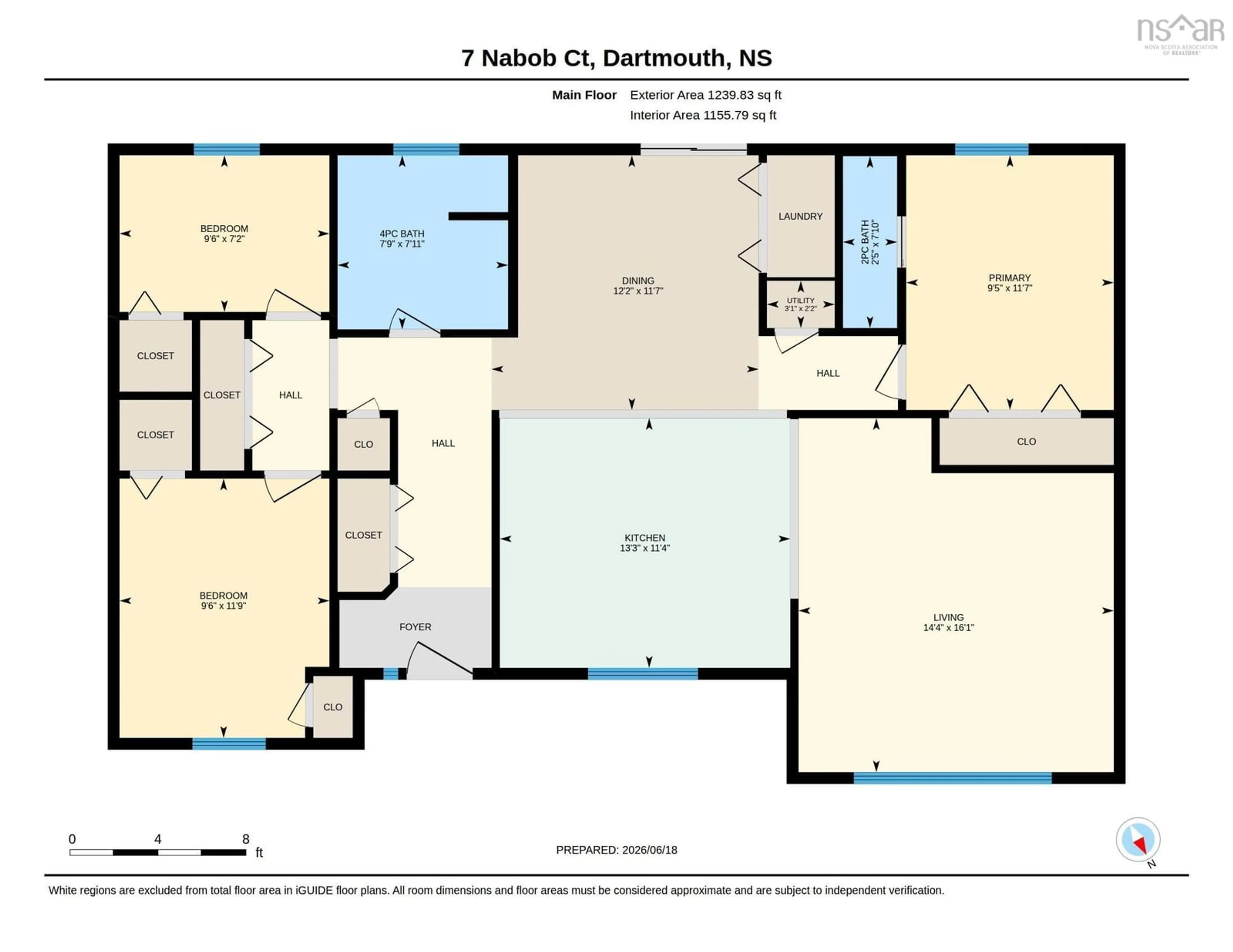 Floor plan for 7 Nabob Crt, Dartmouth Nova Scotia B2W 0B5