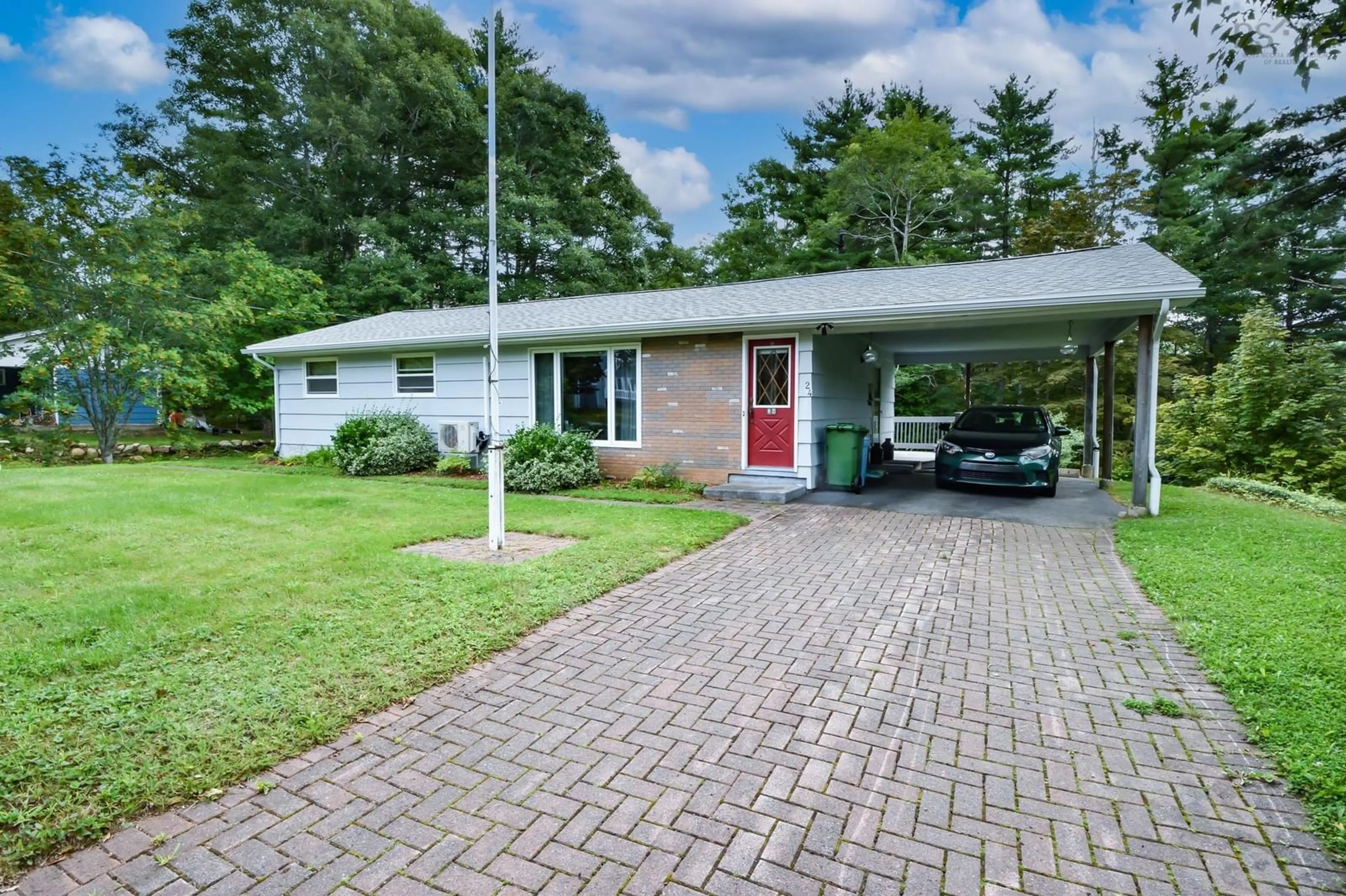 Home with brick exterior material, street for 24 Green Acres Rd, Pleasantville Nova Scotia B0R 1G0