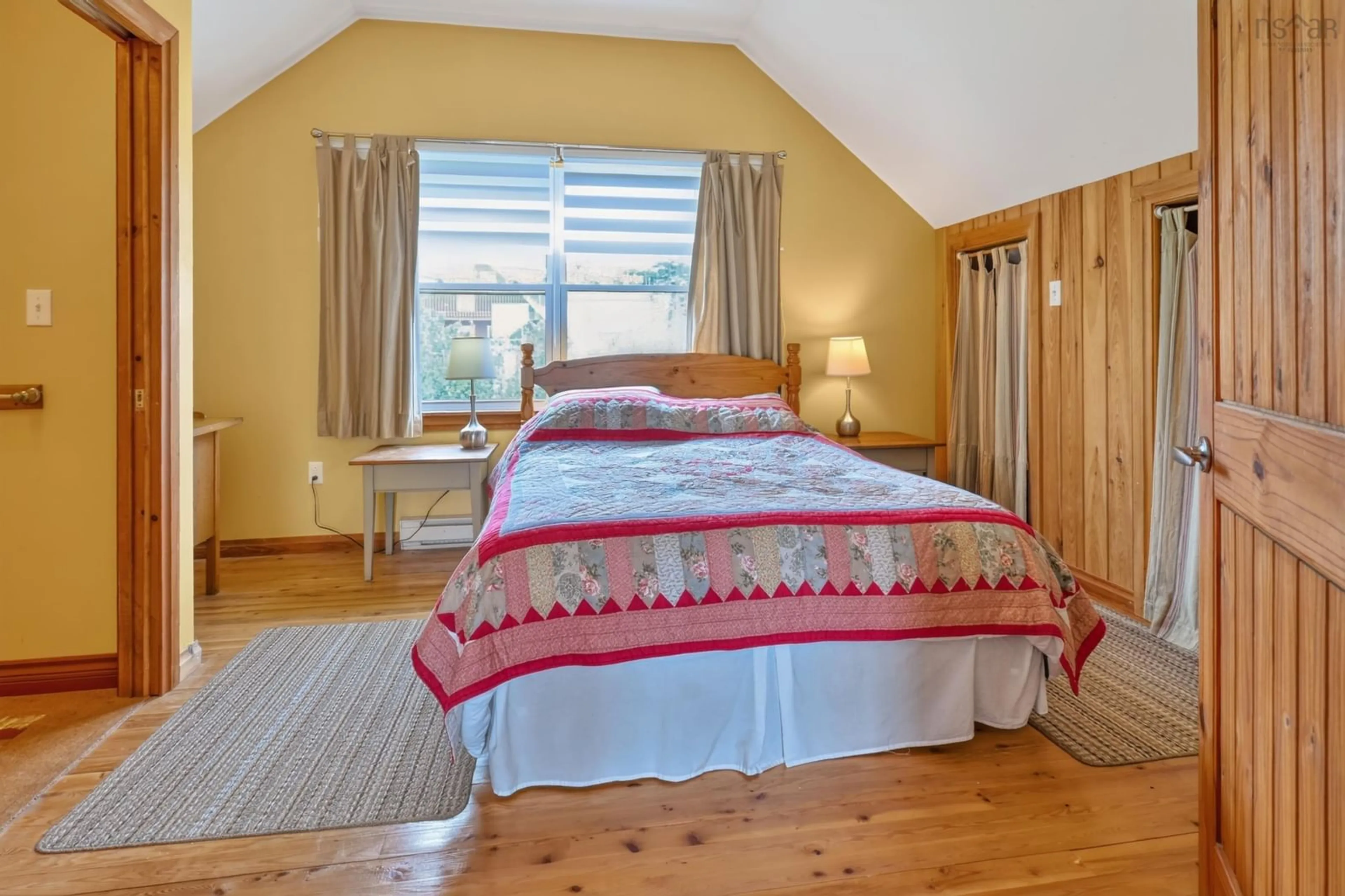 Bedroom with bed, wood/laminate floor for 1 Bayberry Rd, Port Hood Nova Scotia B0E 2W0