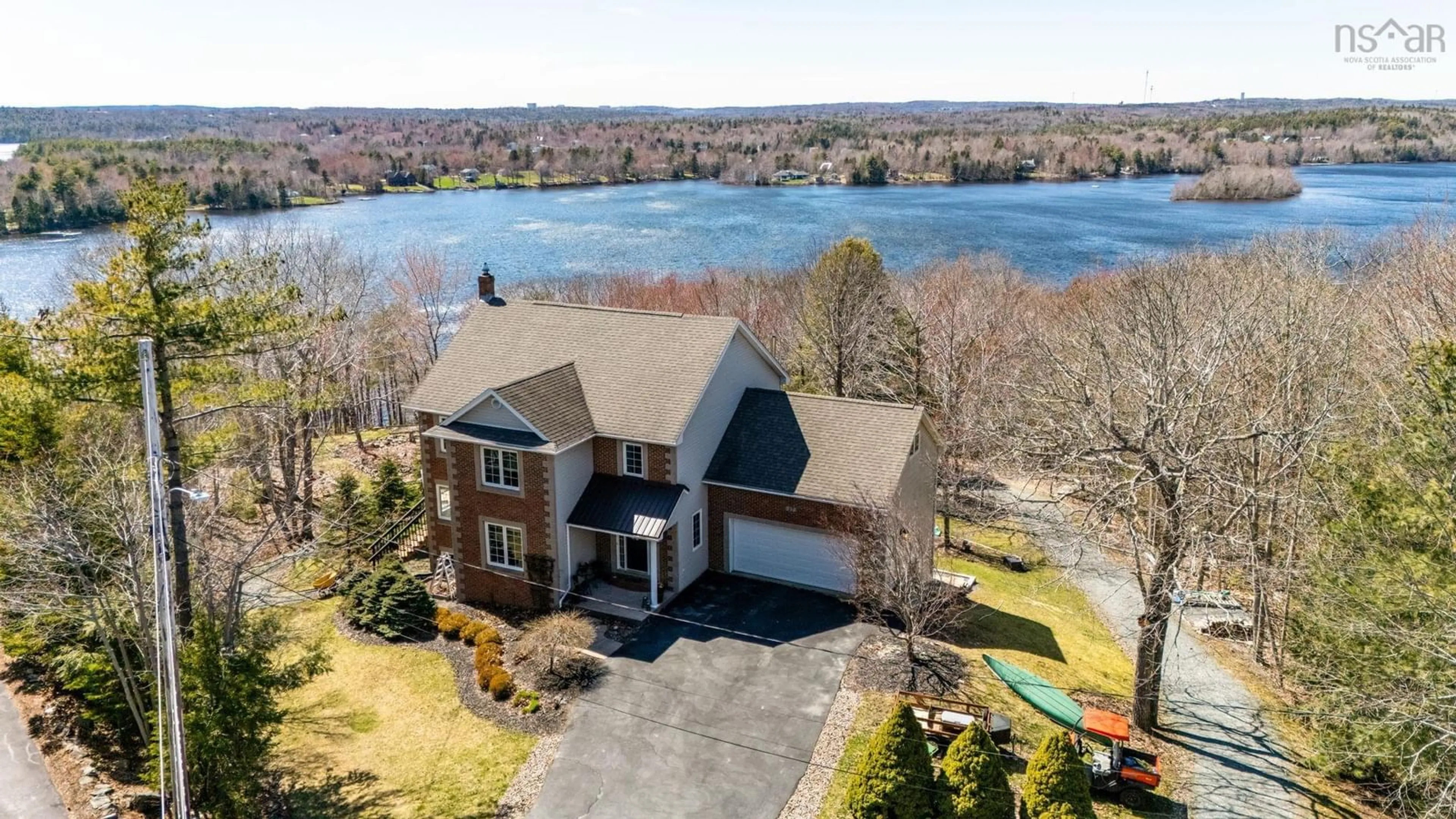 A pic from outside/outdoor area/front of a property/back of a property/a pic from drone, water/lake/river/ocean view for 27 Sheffield Crt, Fall River Nova Scotia B2T 1A4