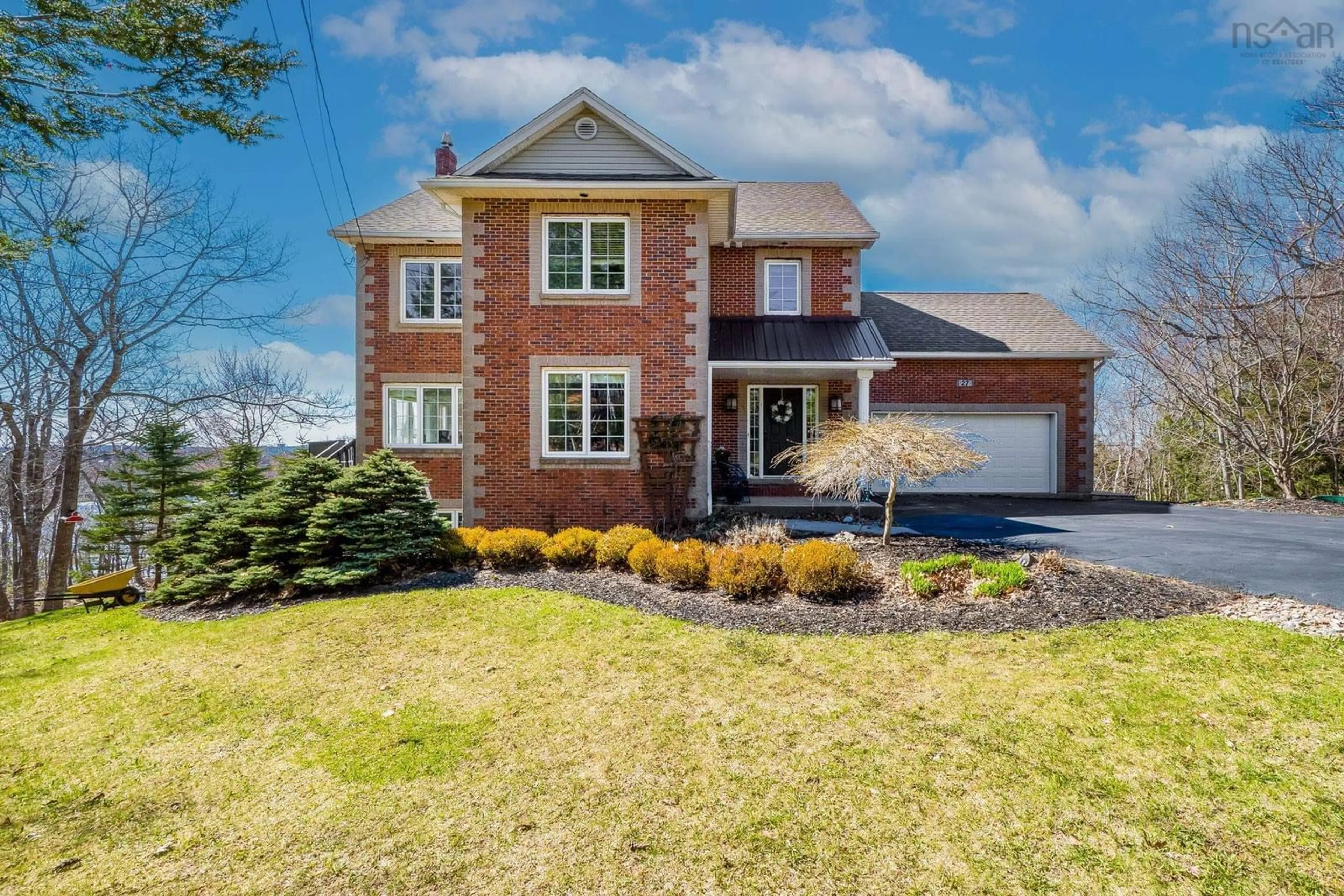 Home with brick exterior material, street for 27 Sheffield Crt, Fall River Nova Scotia B2T 1A4