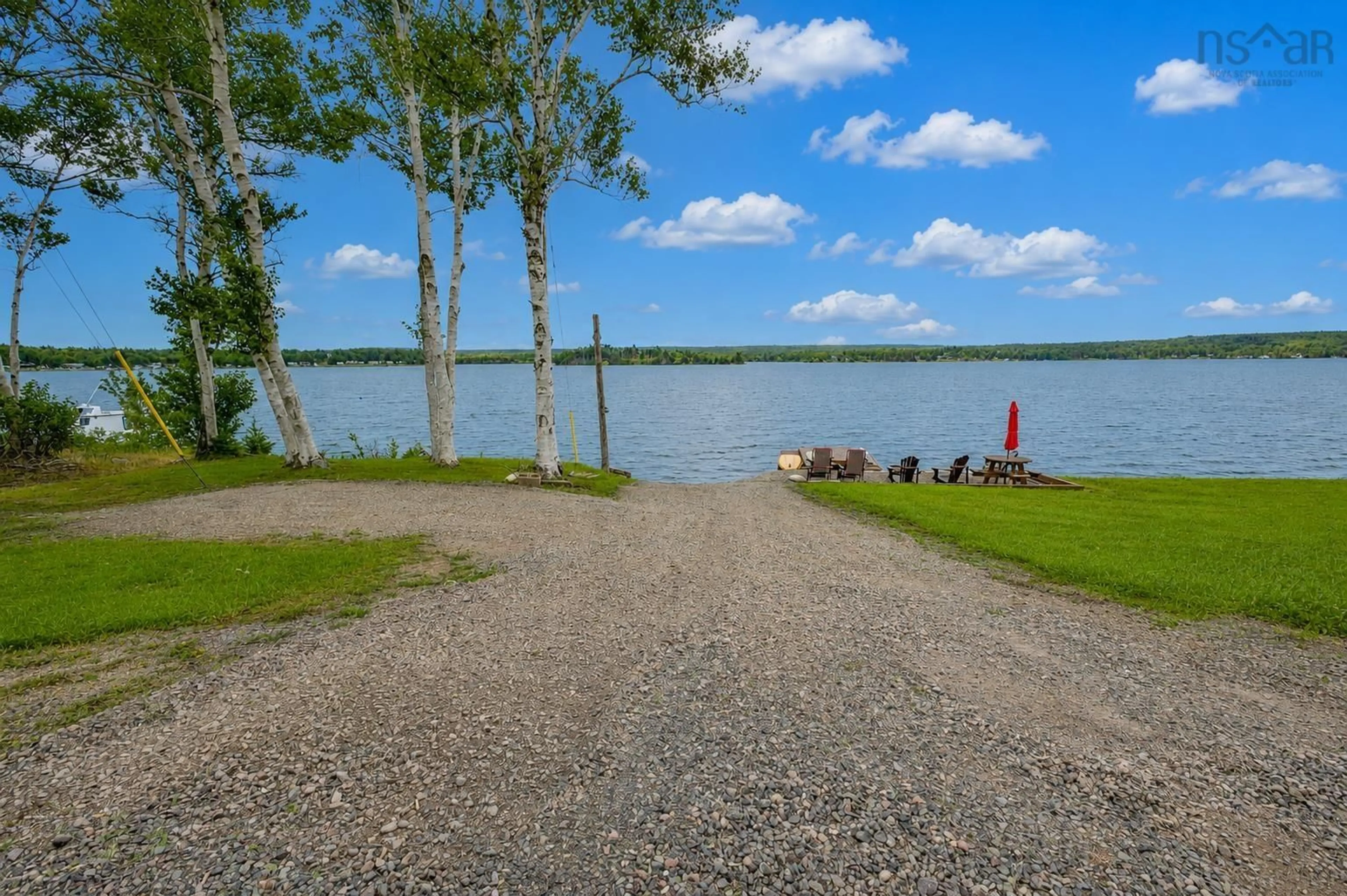 Patio, water/lake/river/ocean view for 1774 Hillside Rd, Marion Bridge Nova Scotia B1K 3N4