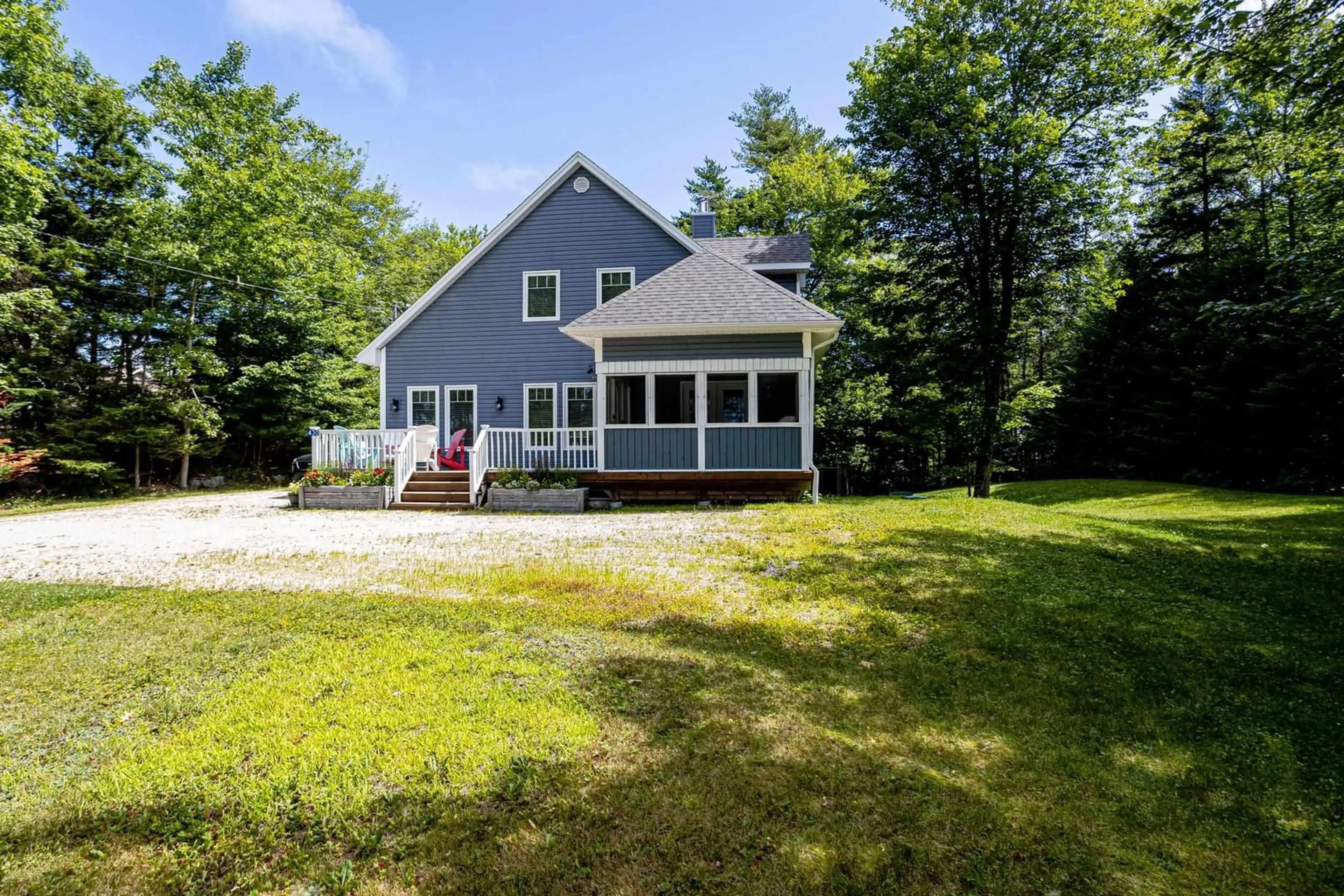 A pic from outside/outdoor area/front of a property/back of a property/a pic from drone, water/lake/river/ocean view for 430 Mill Lake Rd, Hubbards Nova Scotia B0J 1T0