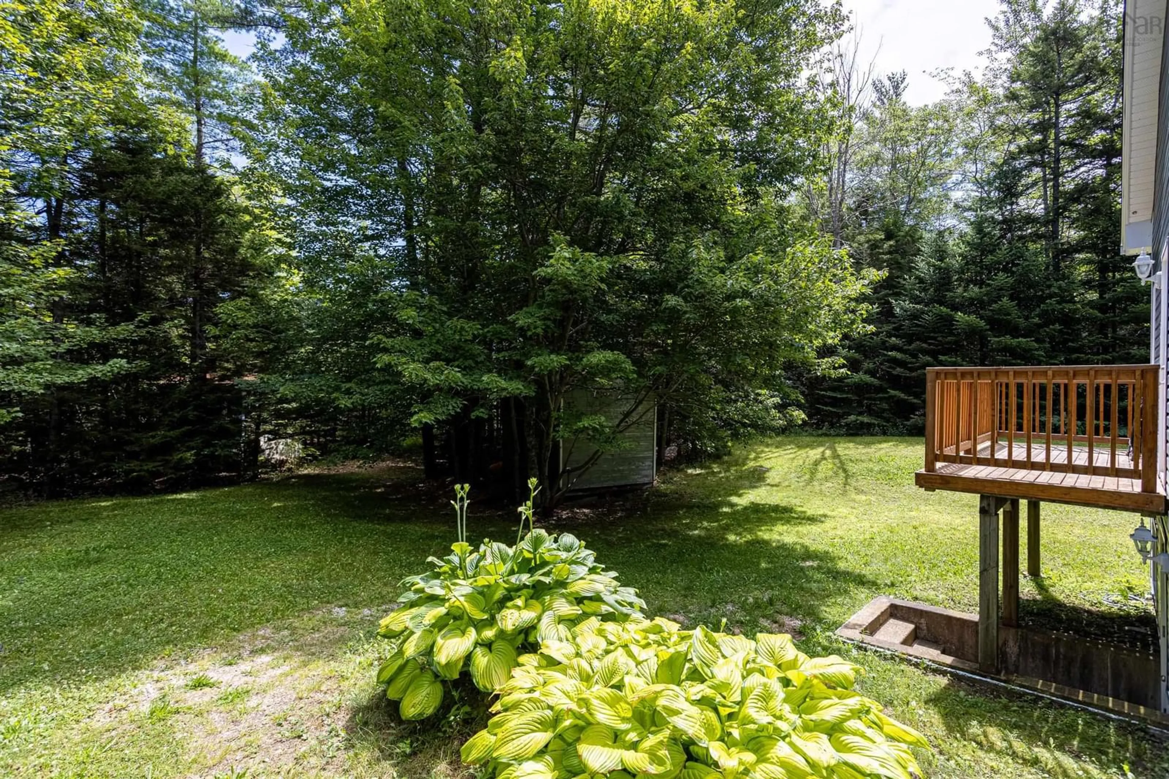 Patio, forest/trees view for 430 Mill Lake Rd, Hubbards Nova Scotia B0J 1T0