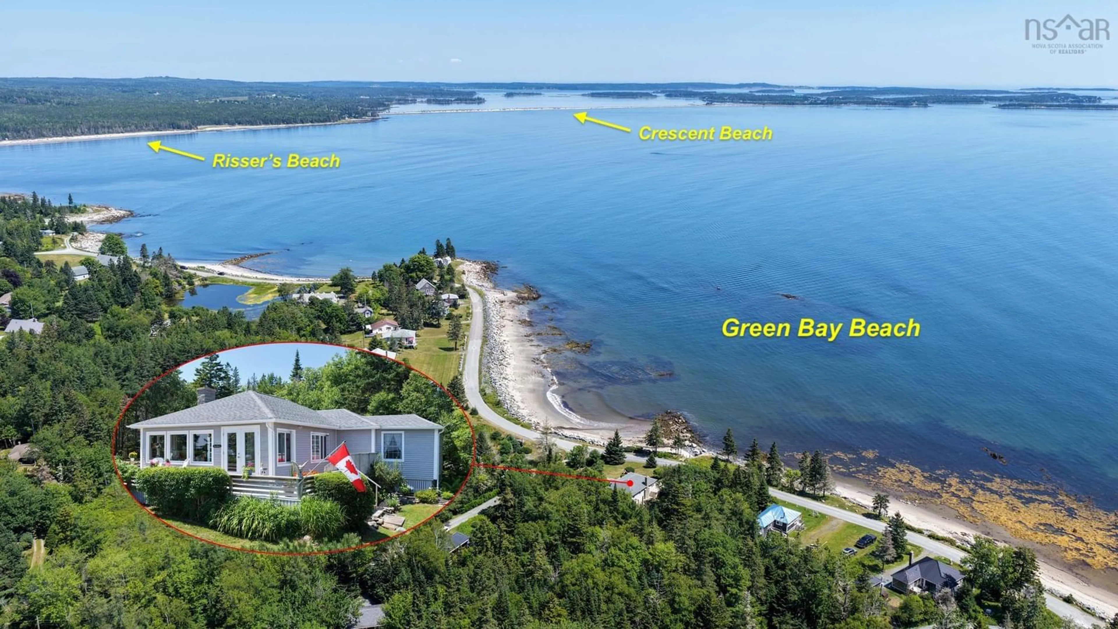 A pic from outside/outdoor area/front of a property/back of a property/a pic from drone, water/lake/river/ocean view for 488 Green Bay Rd, Green Bay Nova Scotia B4V 6N8