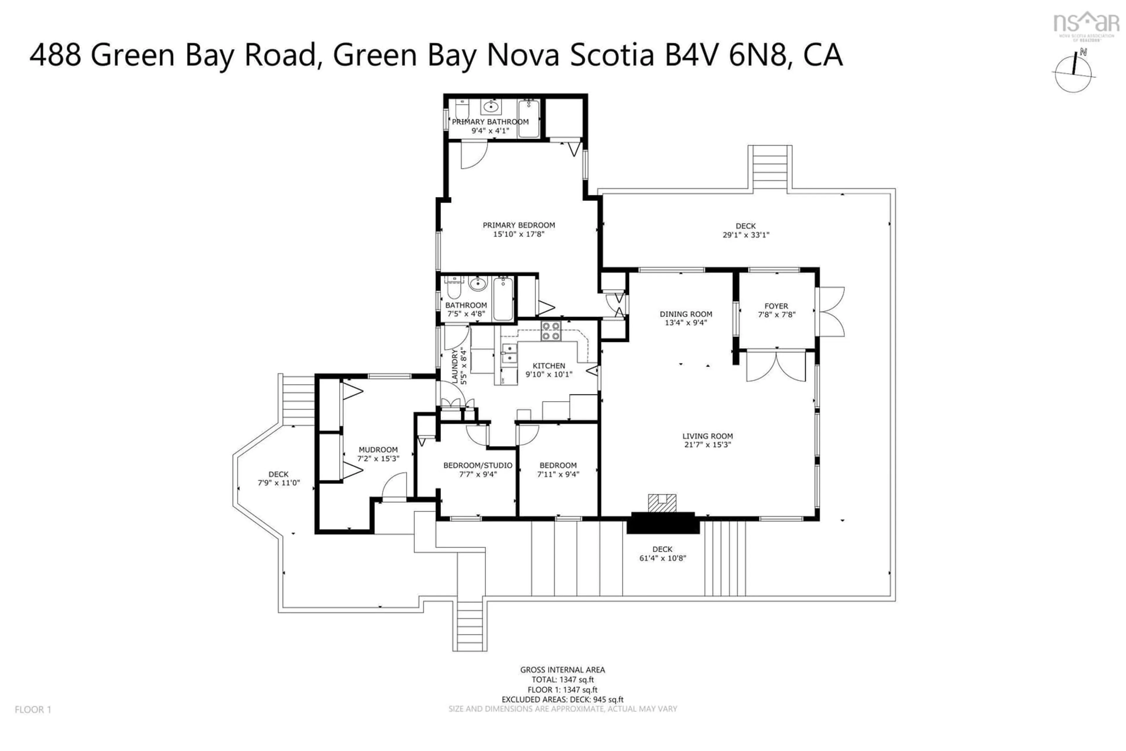 Floor plan for 488 Green Bay Rd, Green Bay Nova Scotia B4V 6N8