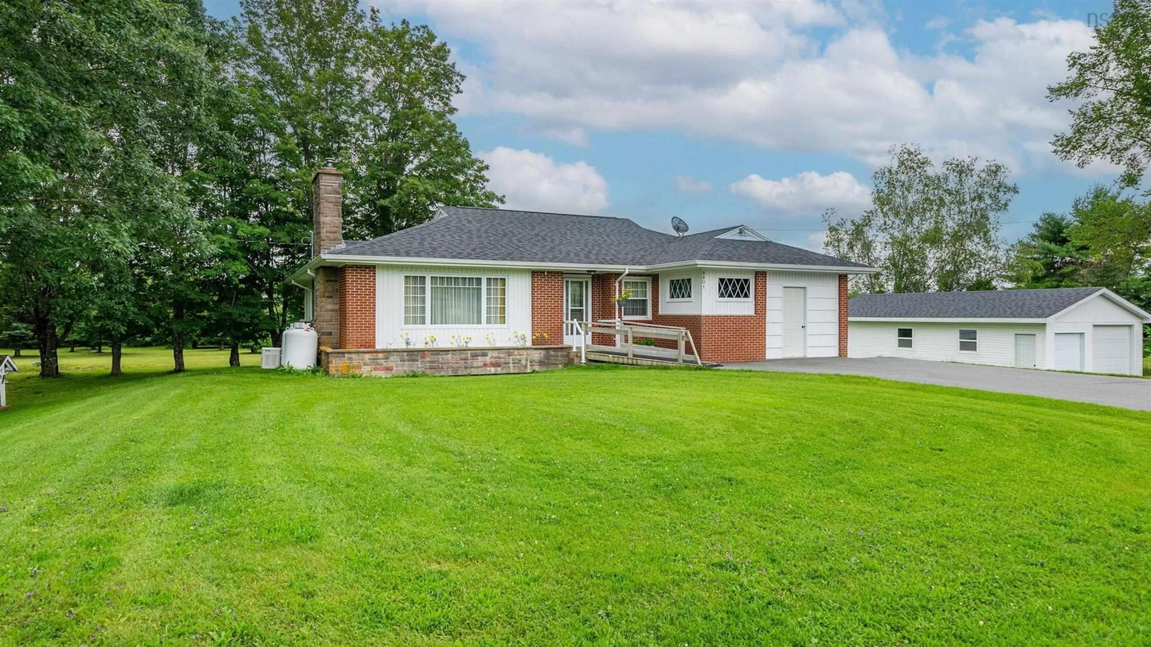 Home with brick exterior material, street for 8801 Highway 224, Upper Musquodoboit Nova Scotia B0N 1X0