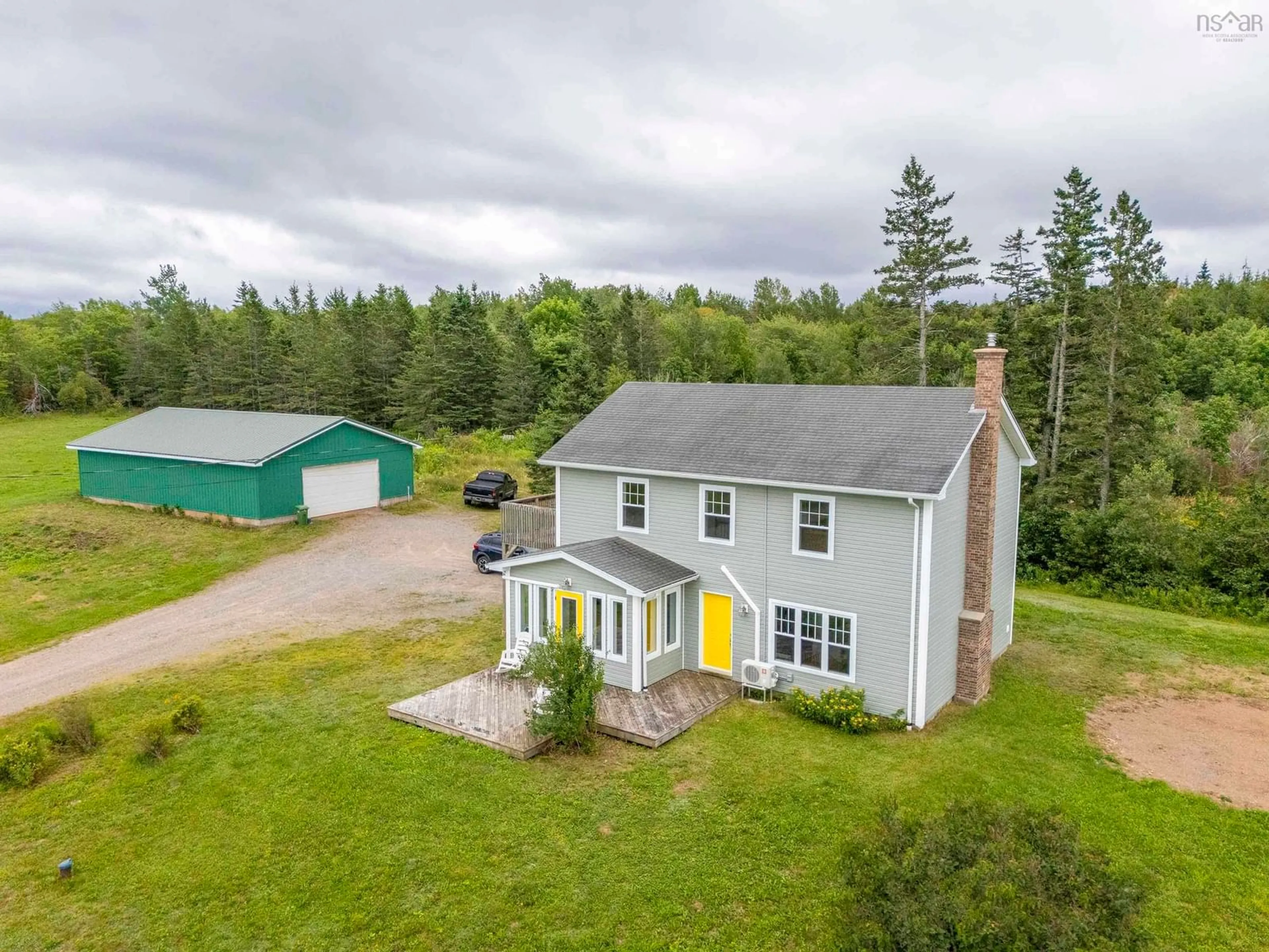 A pic from outside/outdoor area/front of a property/back of a property/a pic from drone, building for 3404 Brow Of Mountain Rd, West Black Rock Nova Scotia B0P 1V0