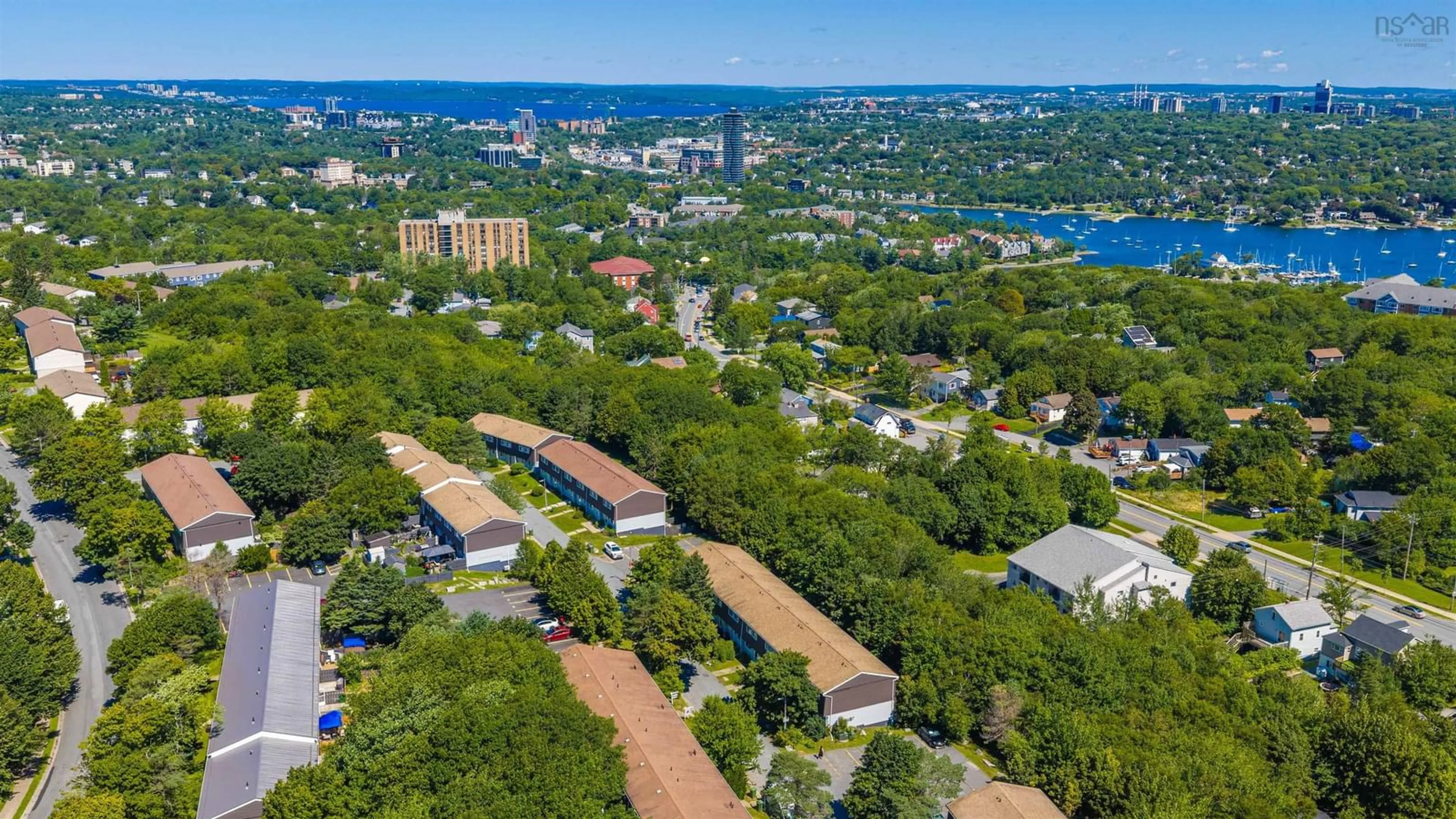 A pic from outside/outdoor area/front of a property/back of a property/a pic from drone, city buildings view from balcony for 63 Cavendish Rd, Halifax Nova Scotia B3P 2J6