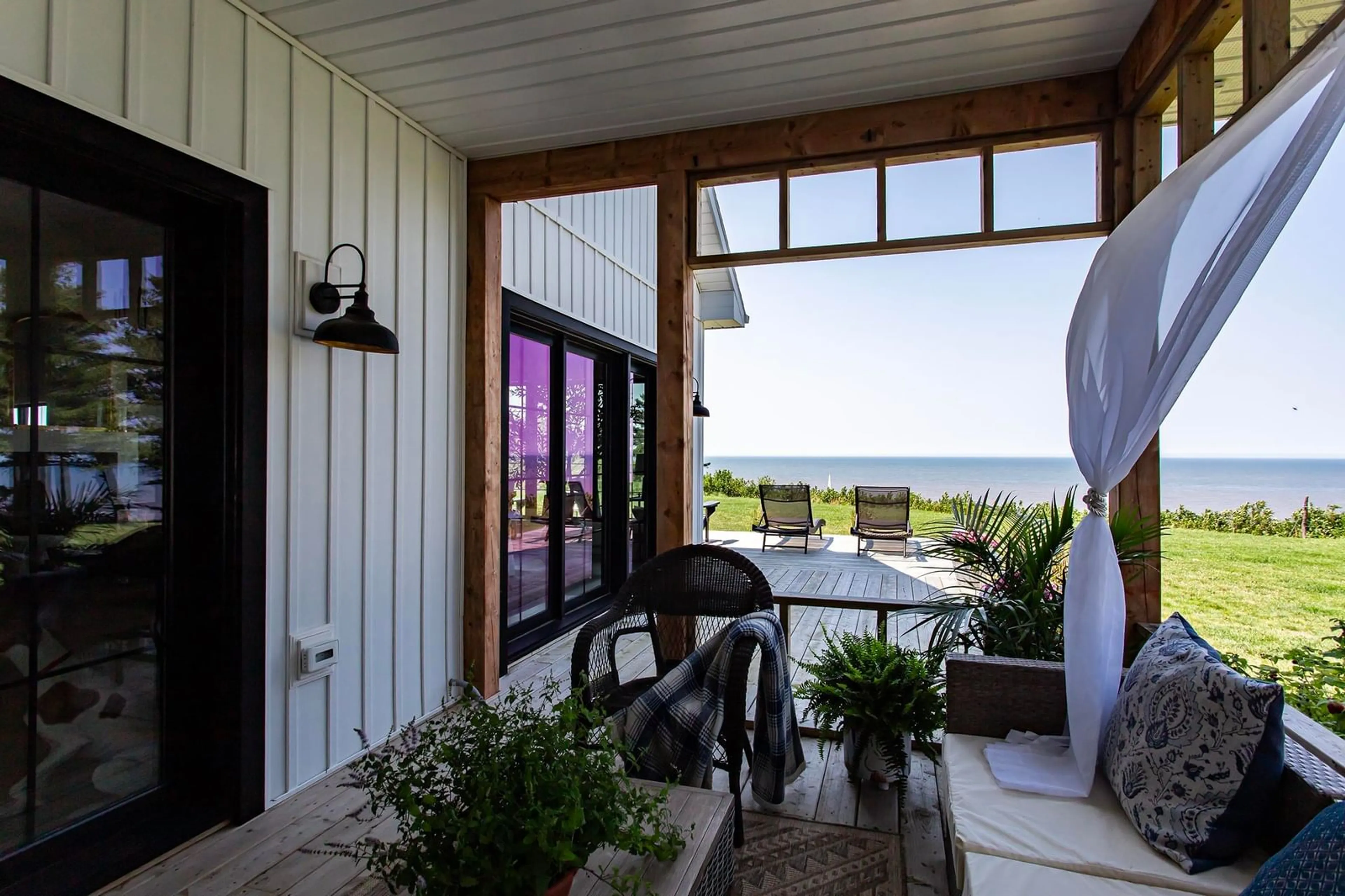 Patio, water/lake/river/ocean view for 19 Mcinnis Rd, Port George Nova Scotia B0S 1P0