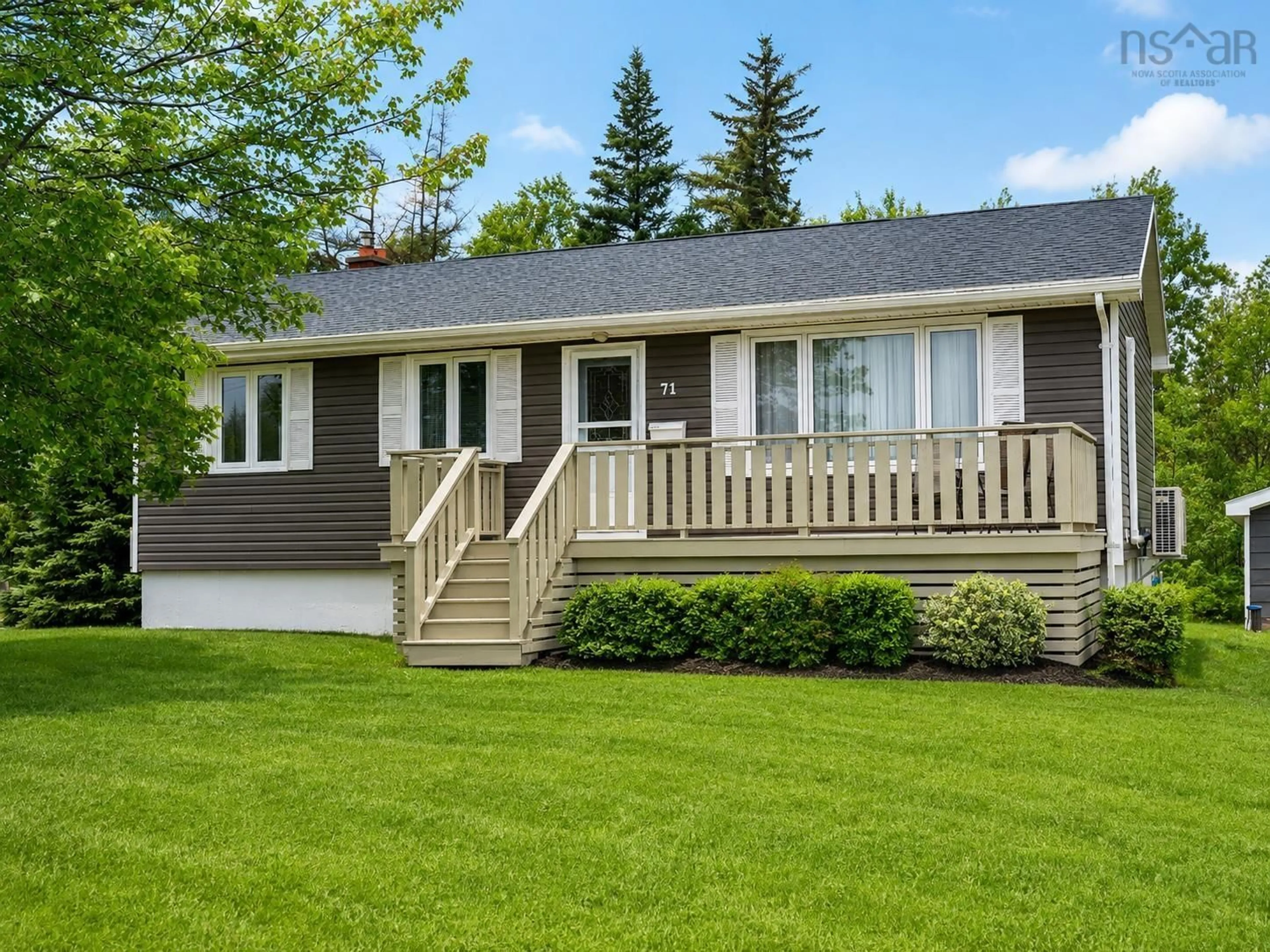Home with vinyl exterior material, street for 71 Duffell Dr, Sydney Nova Scotia B1P 3G7